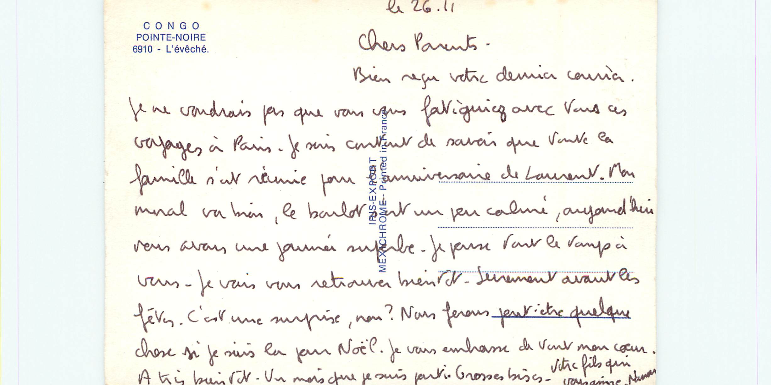 Église de Pointe-Noire — Congo — éditeur IRIS — Verso