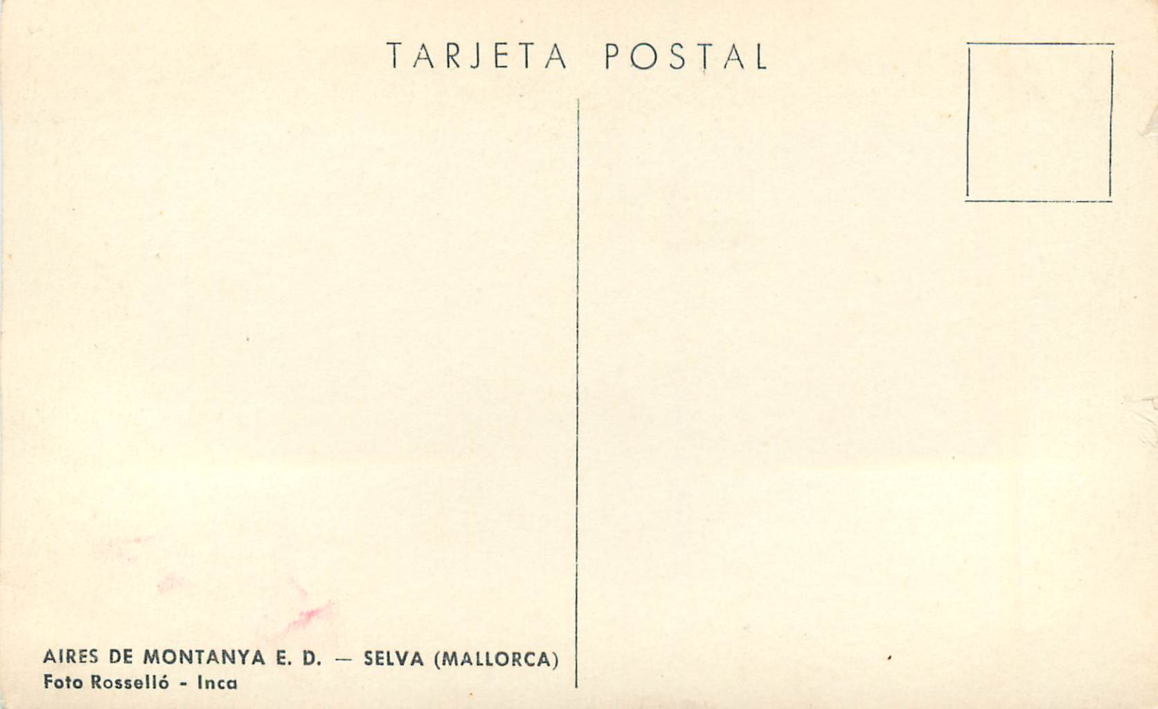 CPM Aires de Montanya Selva Mallorca Folklore — Rückseite