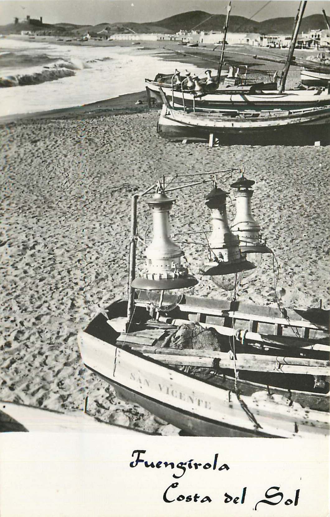 CPM Costa del Sol Fuengirola la Playa Bateaux de peche