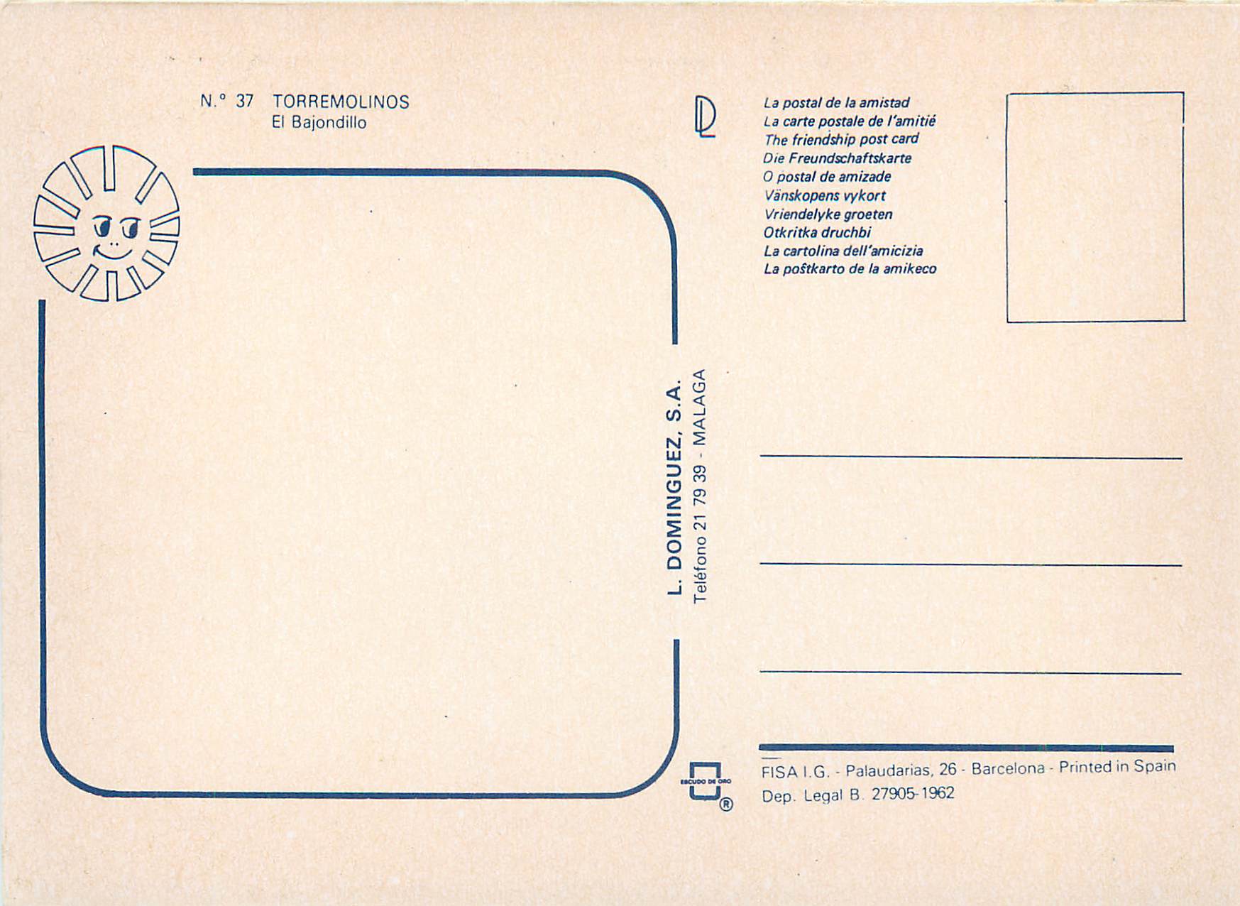 CPM Torremolinos El Bajondillo Malaga — Back