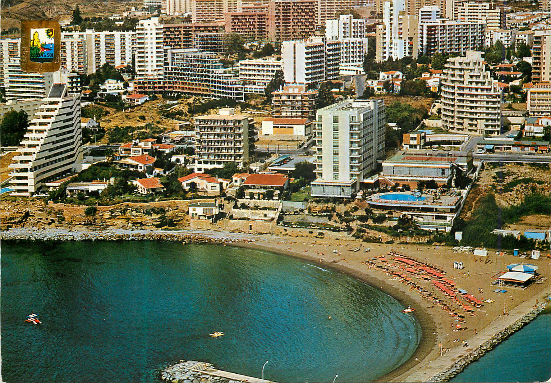 CPM Torremolinos Benalmadena Costa Vue Partielle aerienne