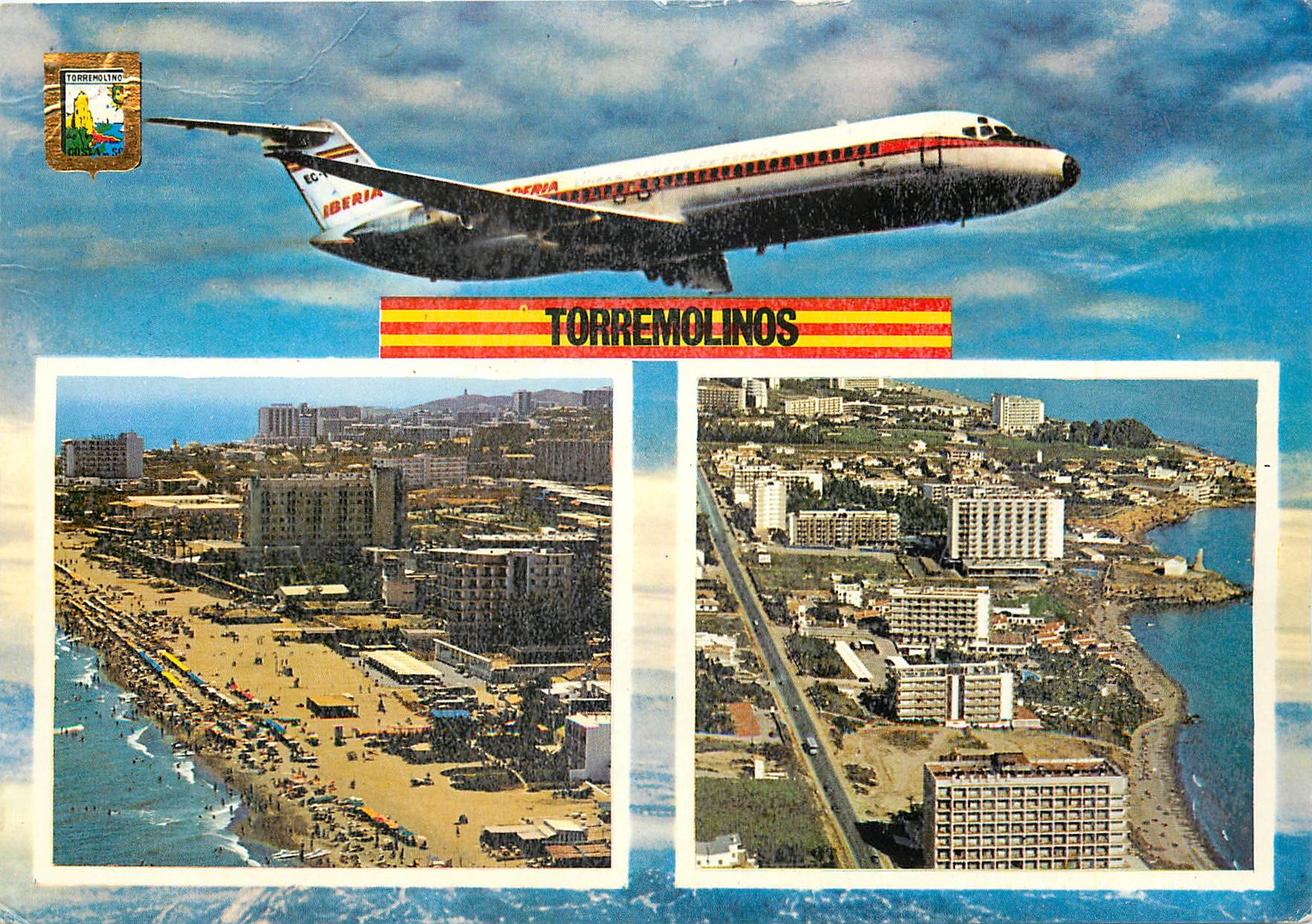 CPM Torremolinos Malaga Vue aeriennes Avion