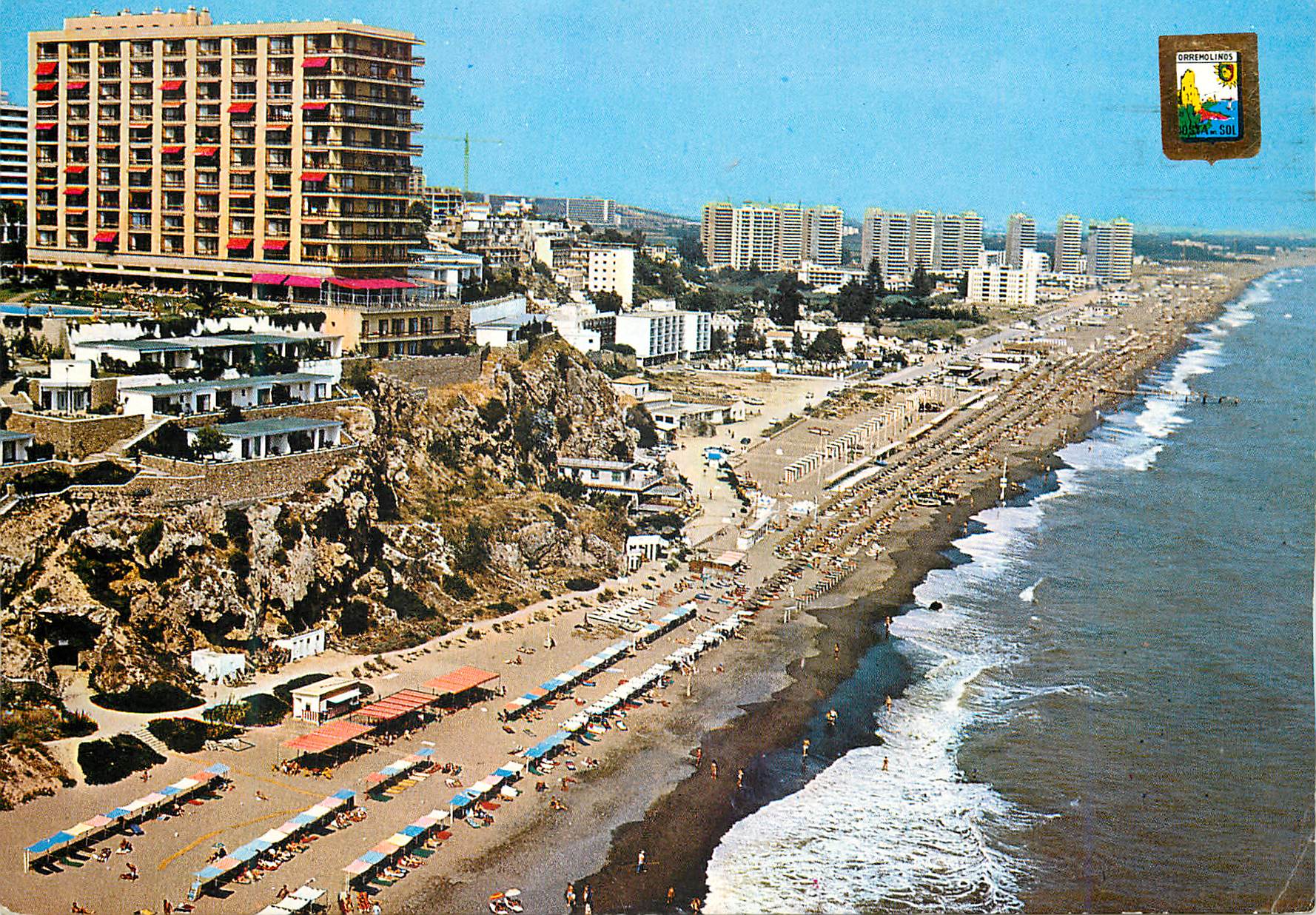 CPM Torremolinos Costa del Sol Vue aerienne de la Plage la Roca