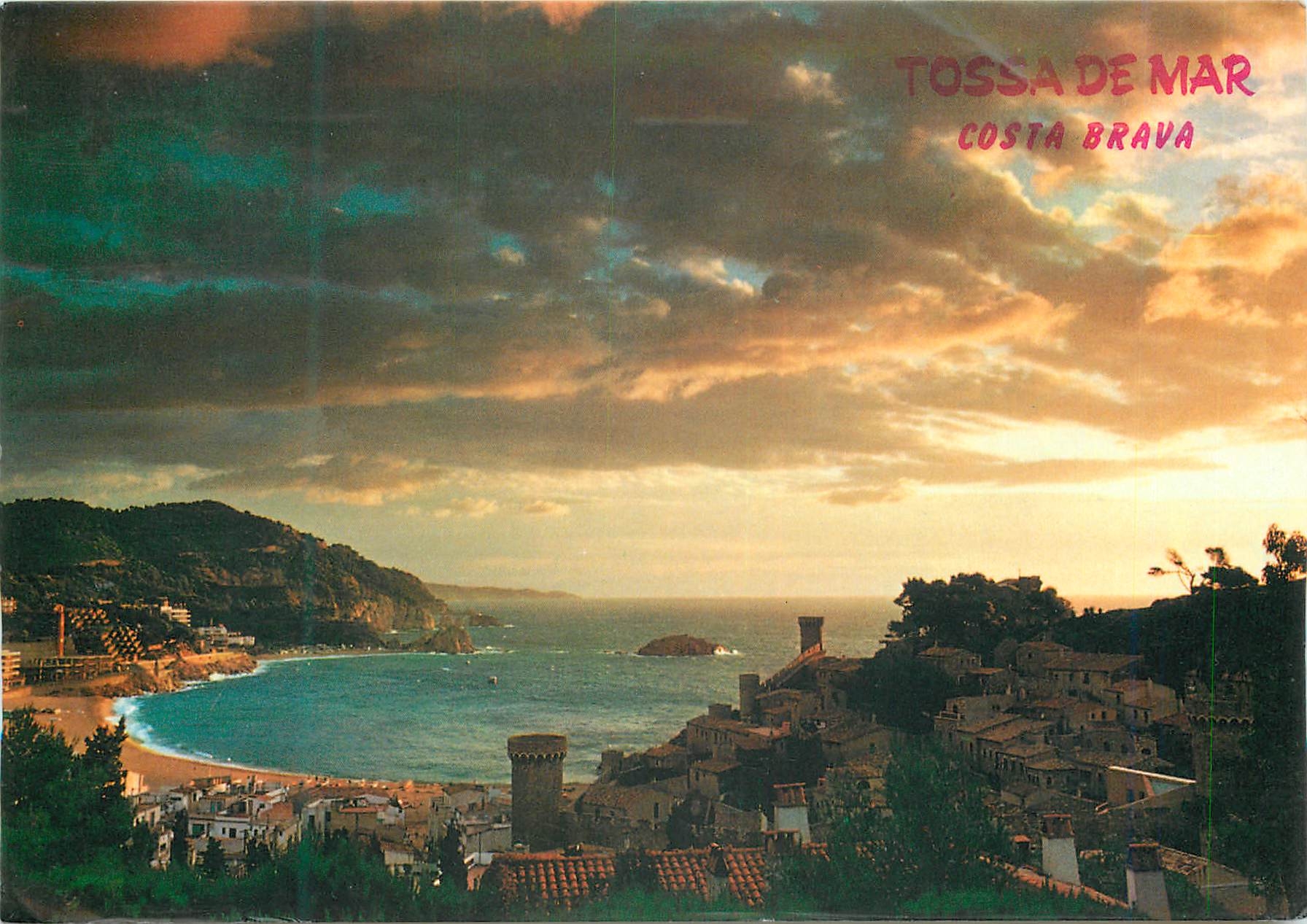 CPM Tossa de Mar Costa Brava Beau Crepuscule