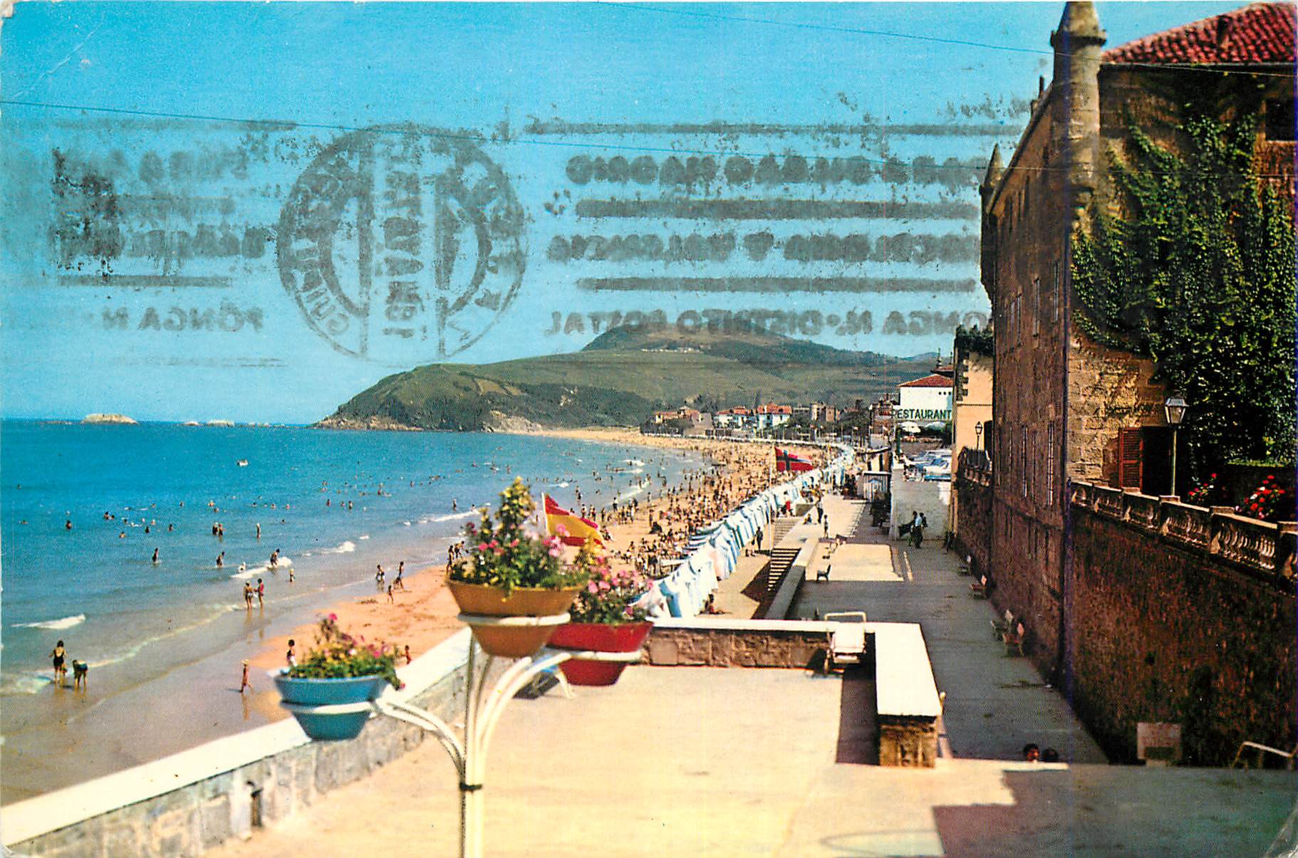CPM Zarauz Palais de Narros de Plage
