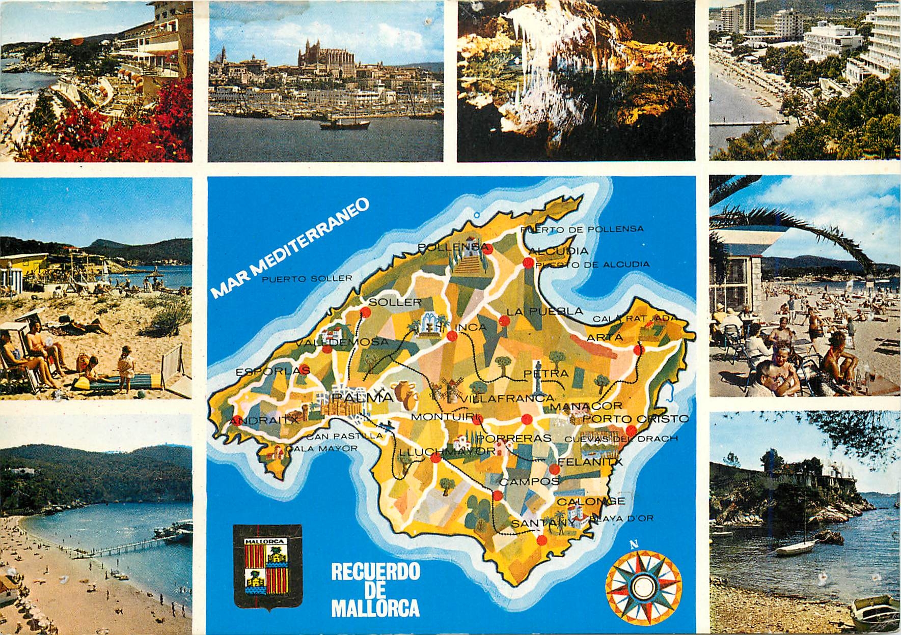 CPM Recuerdo de Mallorca Palma Porto Cristo Magaluf