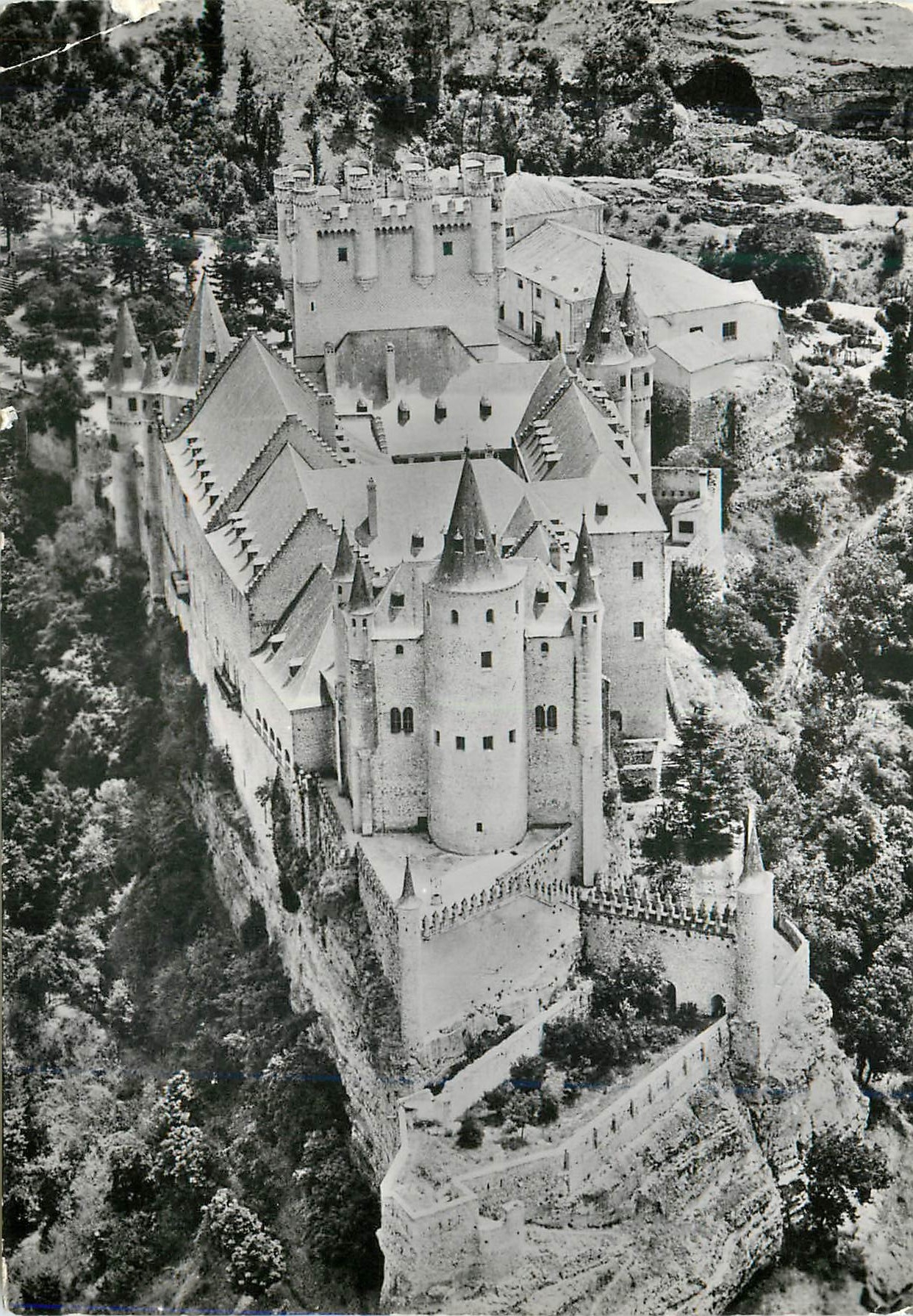 CPM Segovia El Alcazar Vista aerea
