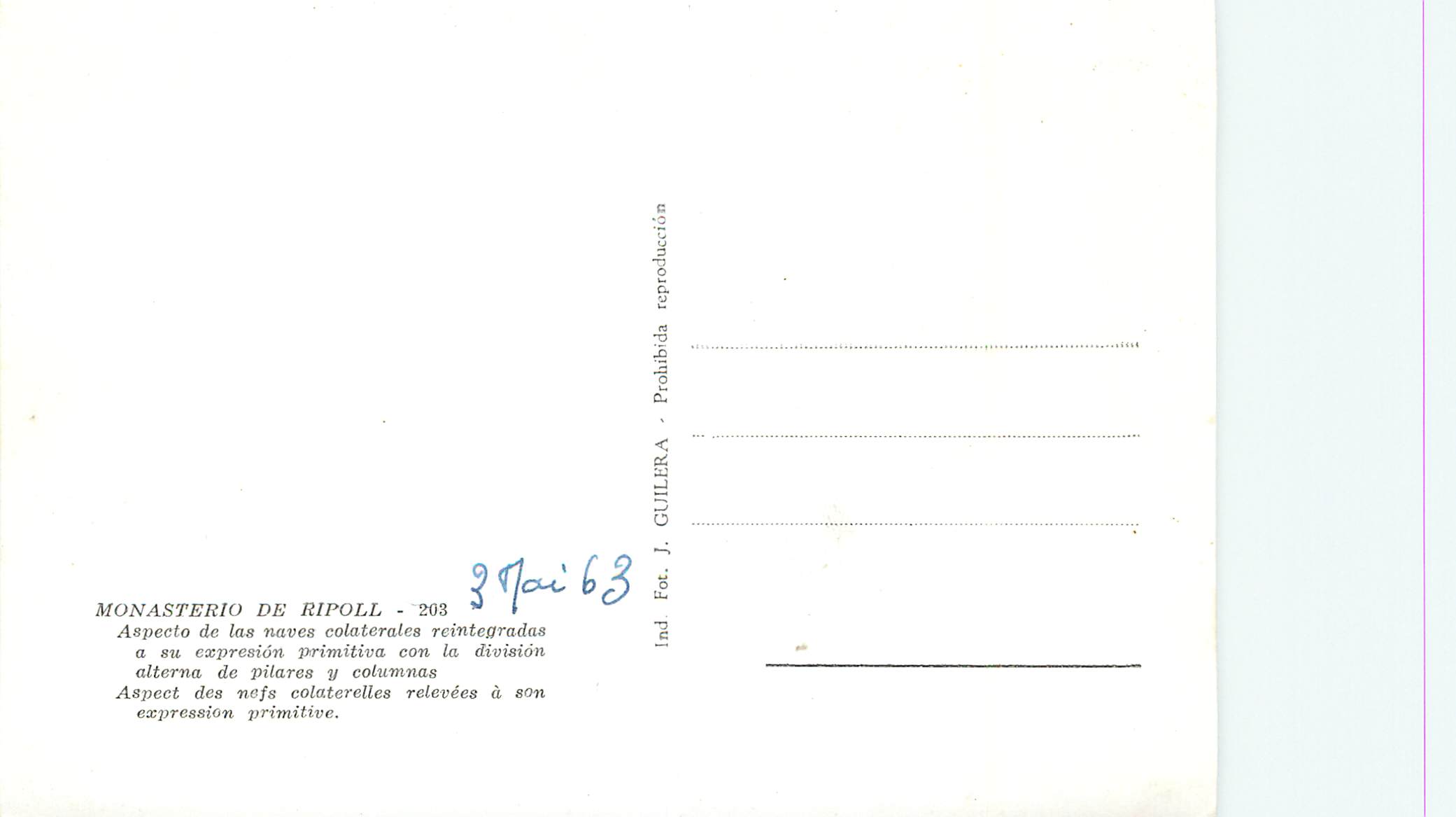 CPM Monasterio del Ripoll Aspect des nefs calaterelles relevees a son expression primitive — Back