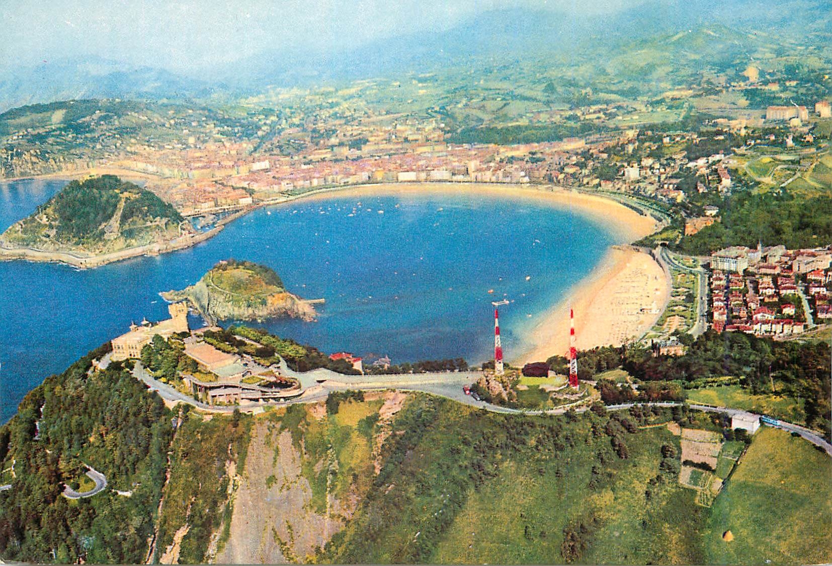 CPM San Sebastian Espana Vue Aerienne