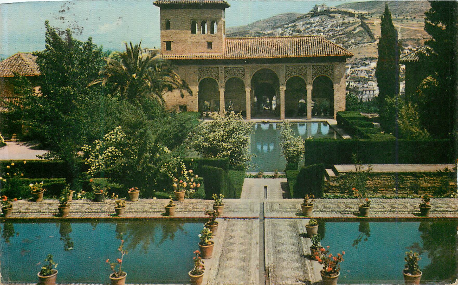 CPM Granada Alhambra jardins du Partal