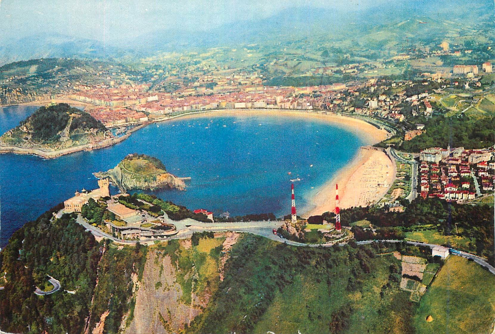 CPM San Sebastian Espana Vue Aerienne