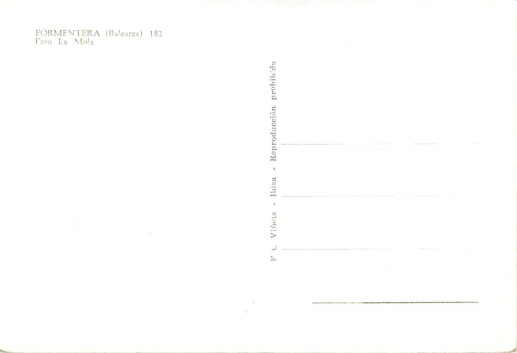 CPM Formentera Baleares — Rückseite