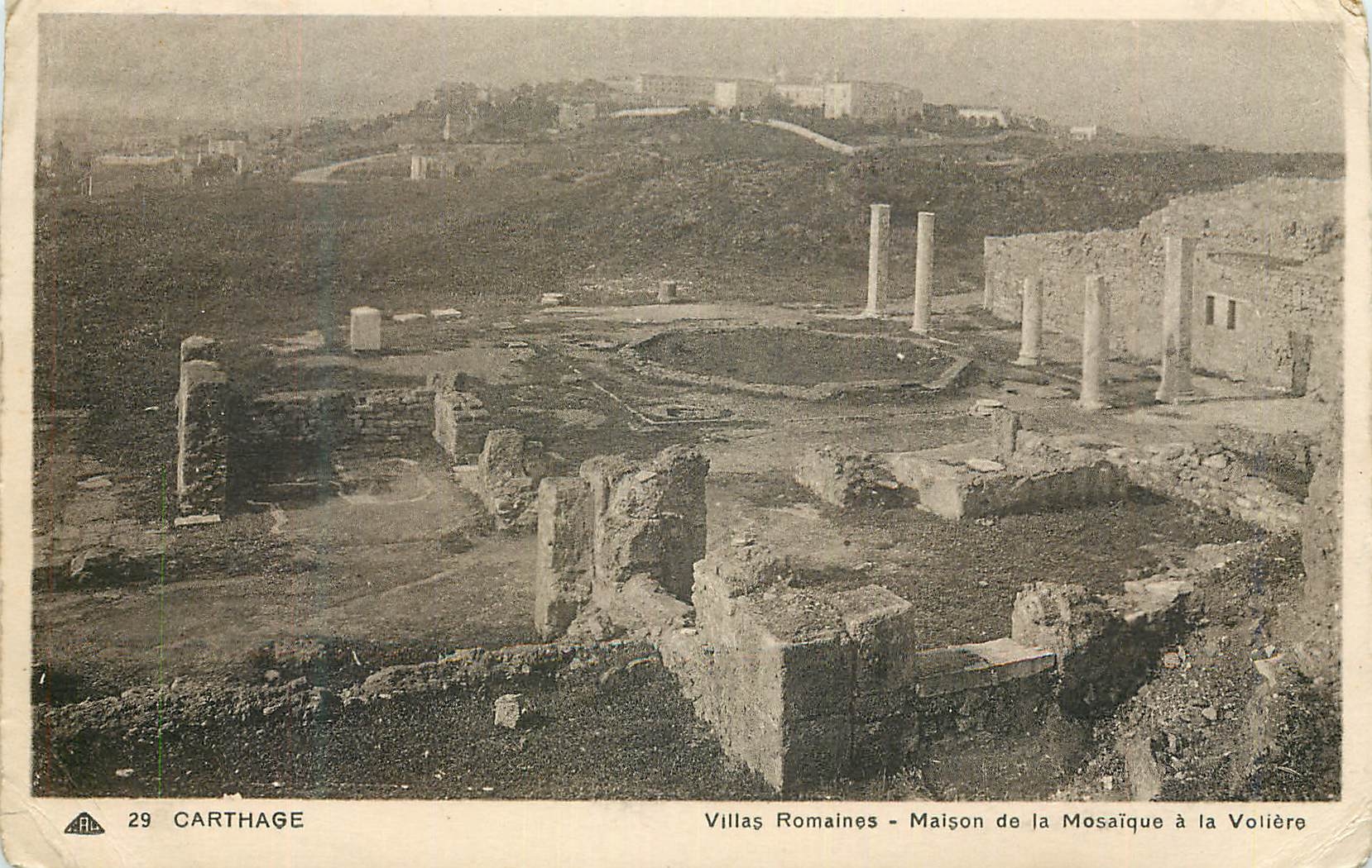 CPA Carthage Villas Romaines Maison de la Mosaique a la Voliere