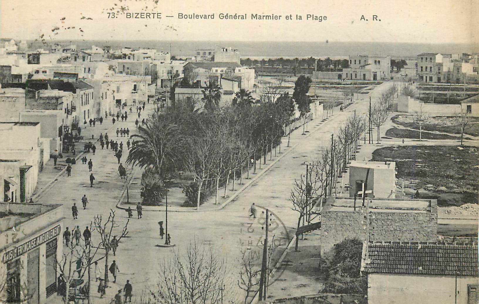 CPA Bizerte Boulevard General Marmier et la Plage