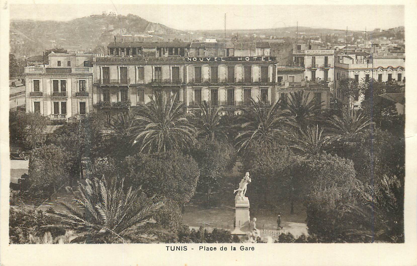 CPA Tunis Place de la Gare