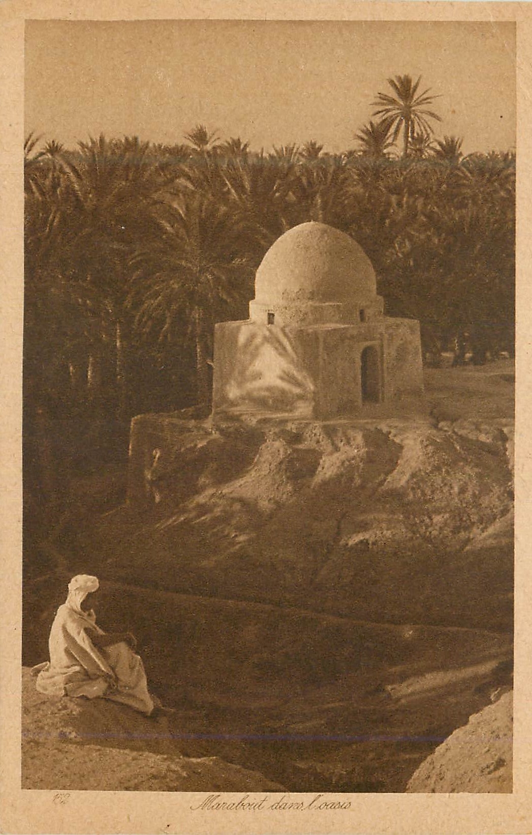 CPA Tunis Marabout dans l'oasis