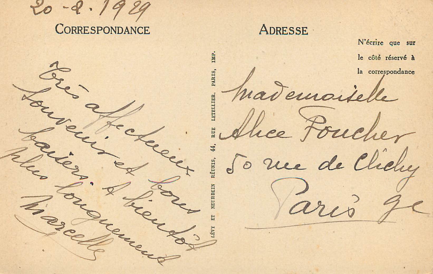 CPA Sfax l'Avenue de Paris — Rückseite