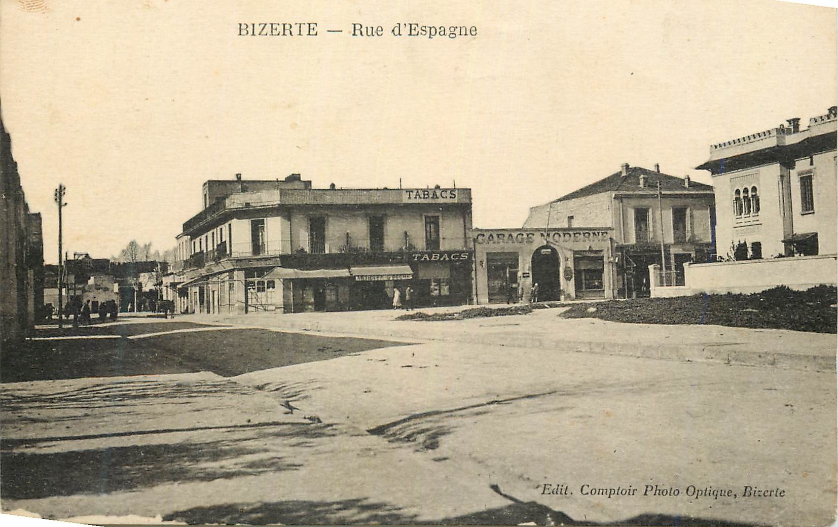 CPA Bizerte Rue d'Espagne