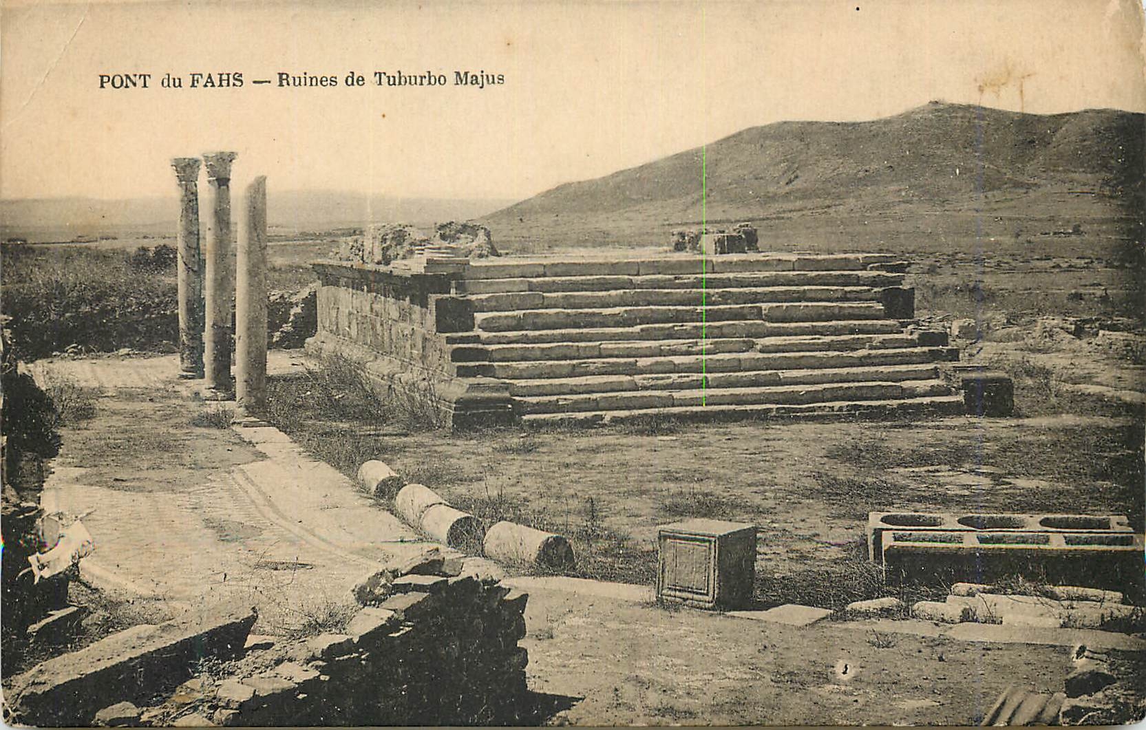 CPA Pont du Fahs Ruines de Tuburbo Majus