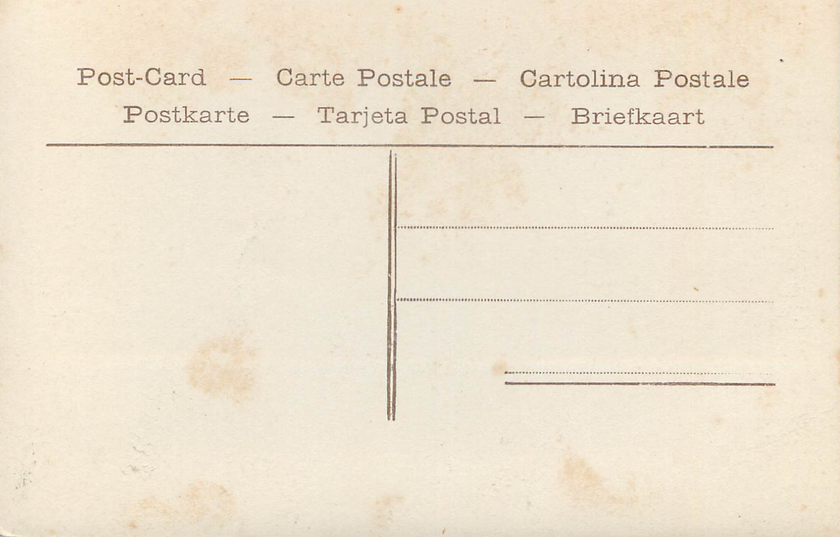 CPA Bizerte Caserne du Genie Militaria — Verso