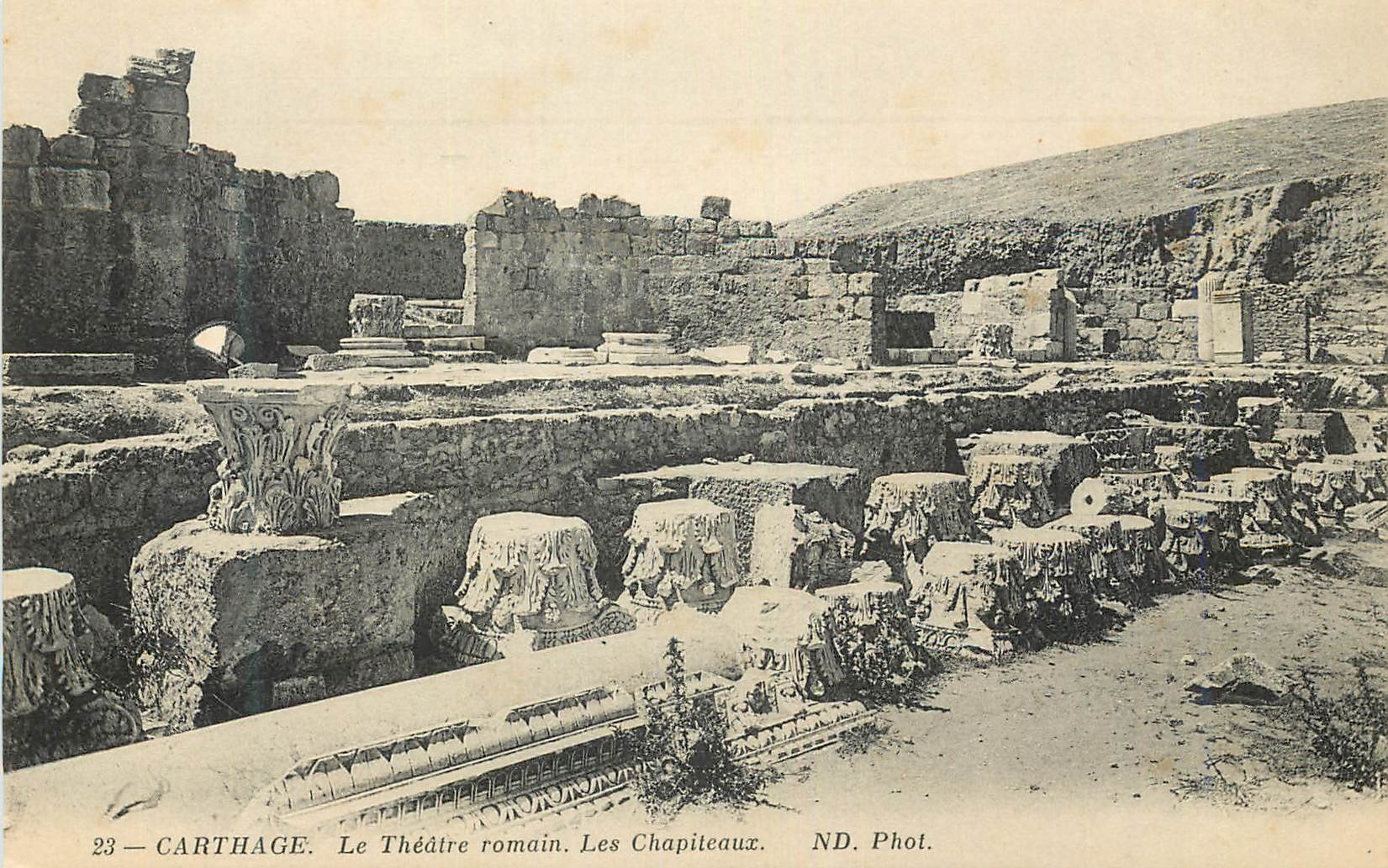 CPA Carthage le Theatre Romain Les chapiteaux