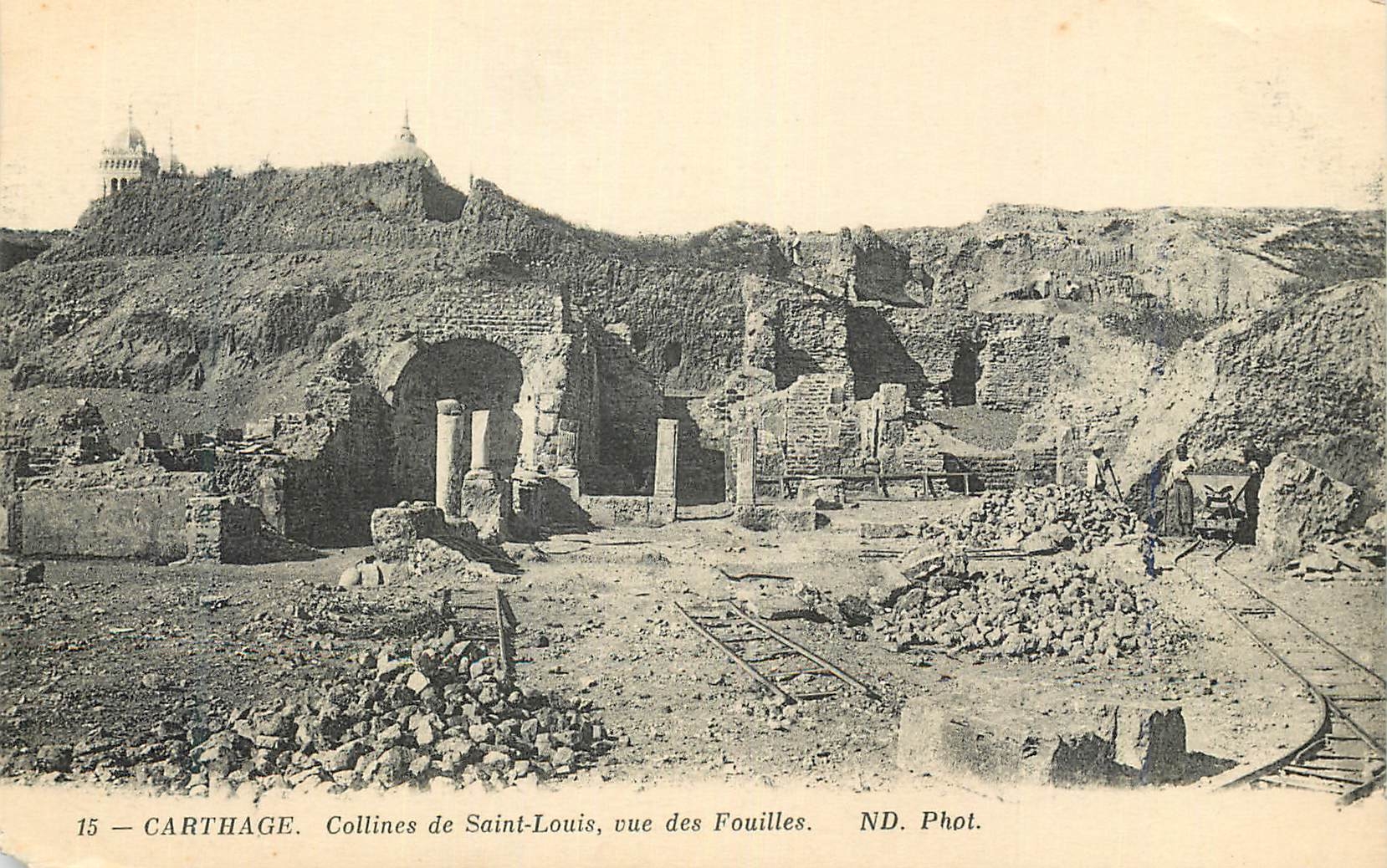 CPA Carthage Collines de saint Louis vue des Fouilles