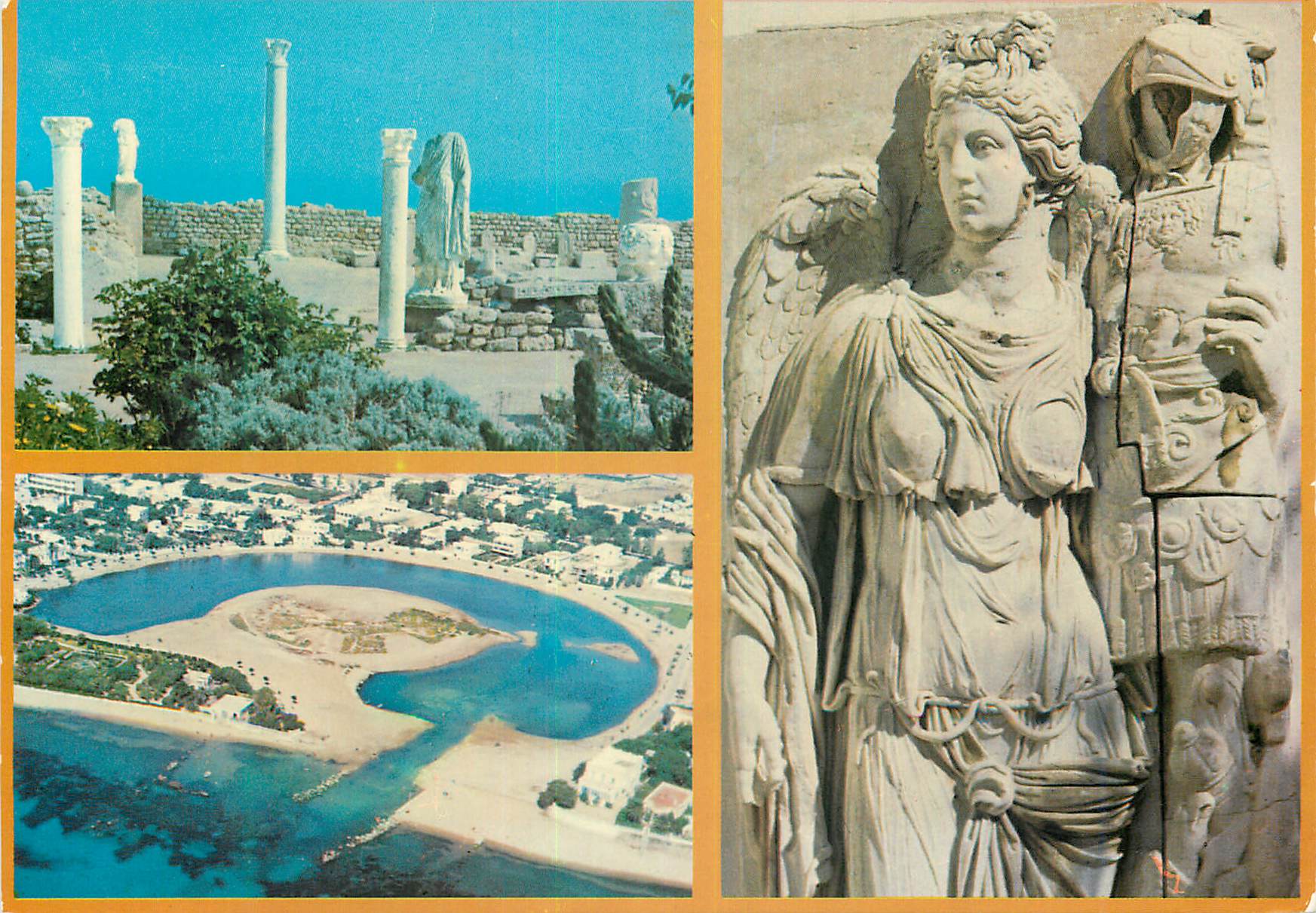 CPM Carthage Tunisie l'Antiquarium la Stattue de Minerve Les Ports Puniques