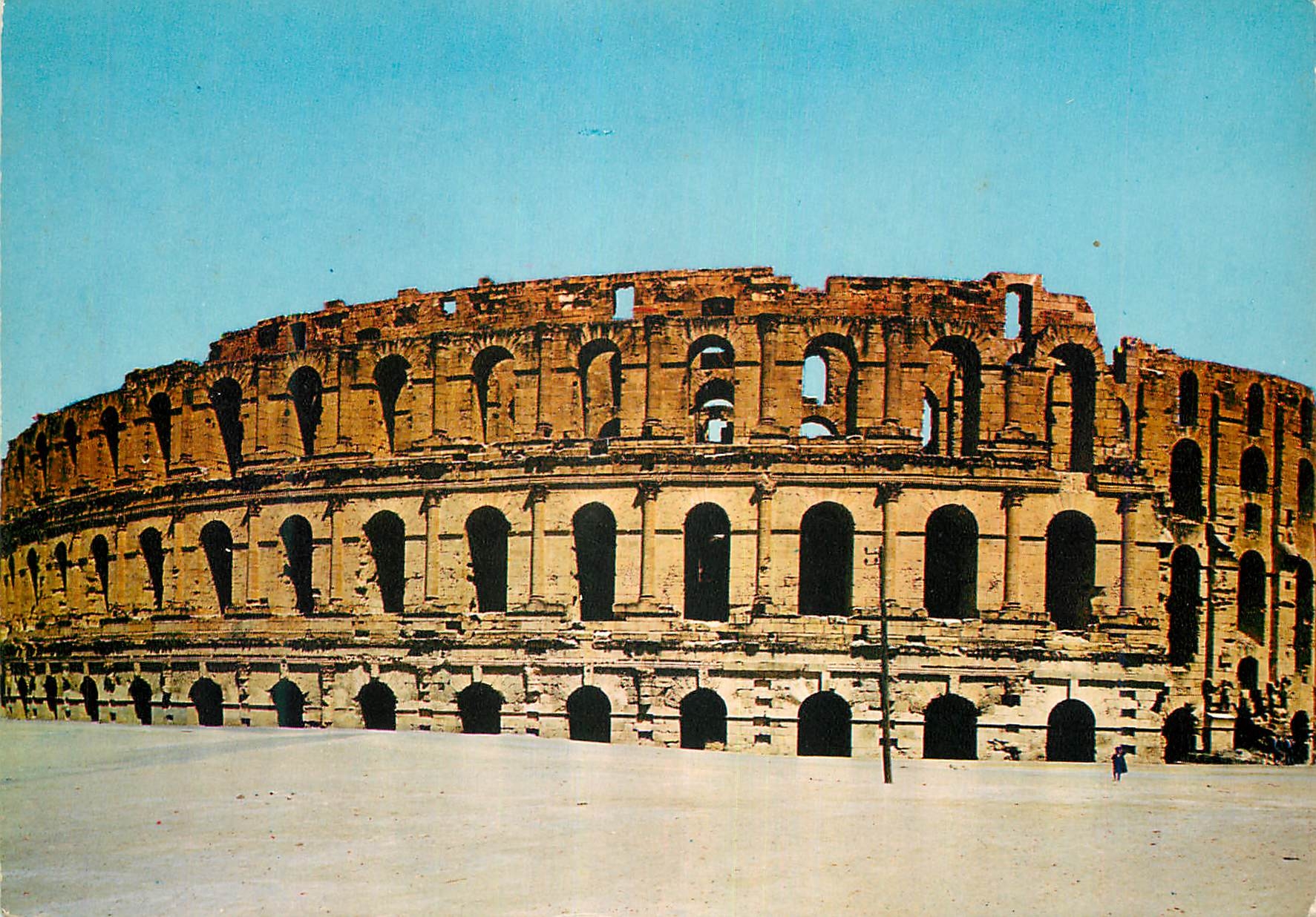 CPM El Djem (ancienne Thysdrus) Theatre Romain (debut du IIIe Siecle) Le Colisee