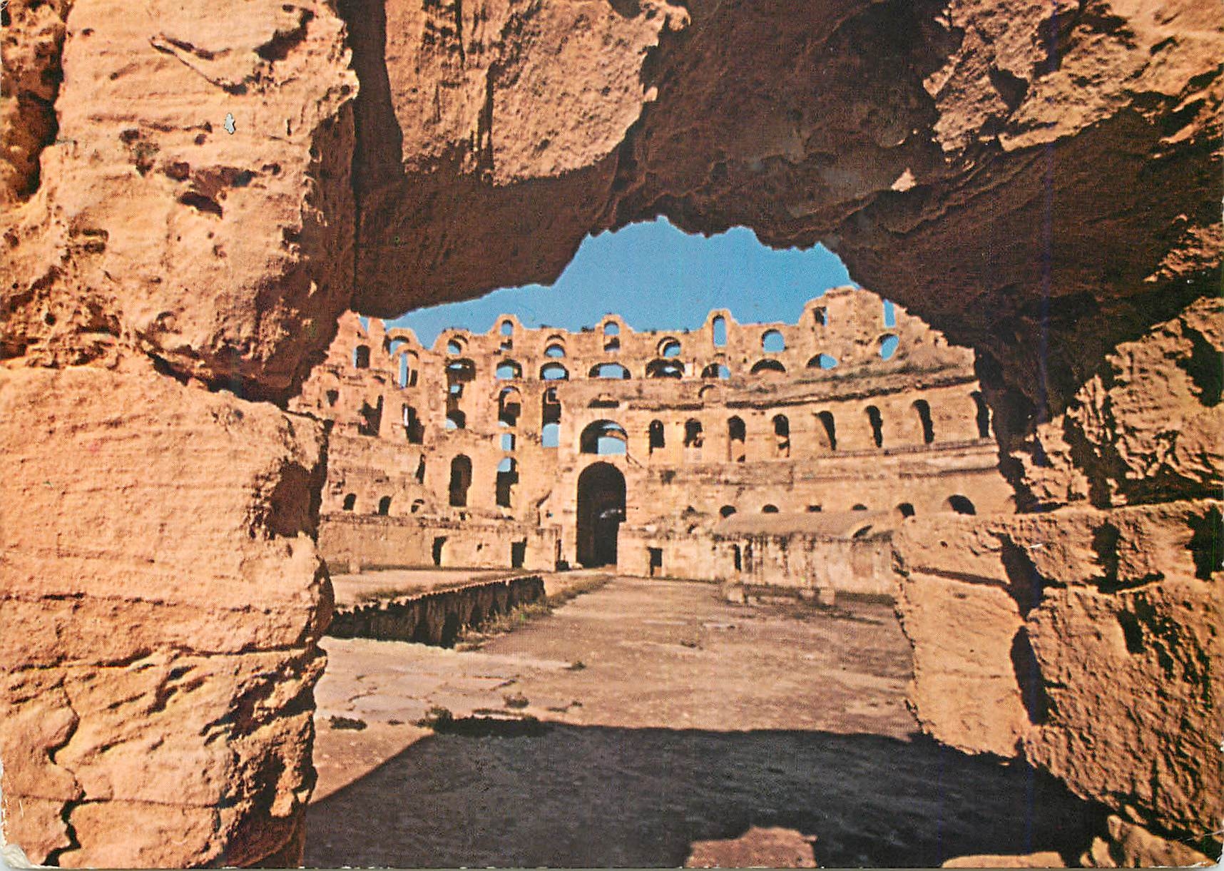 CPM Tunisie le Colisee d'El Jem Detail