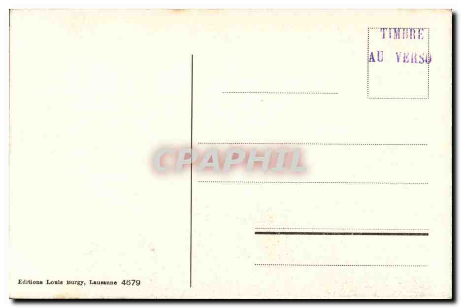 Suisse - La Cascade inferieure de Barbarine - CPA  — Rückseite