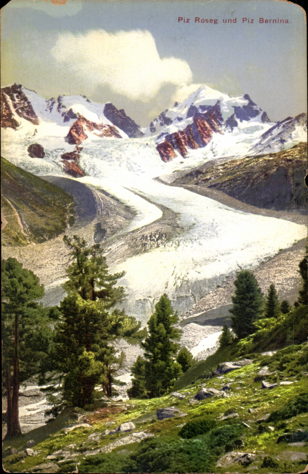 Suisse - Berne - piz Roseg und Piz Bernina- CPA 