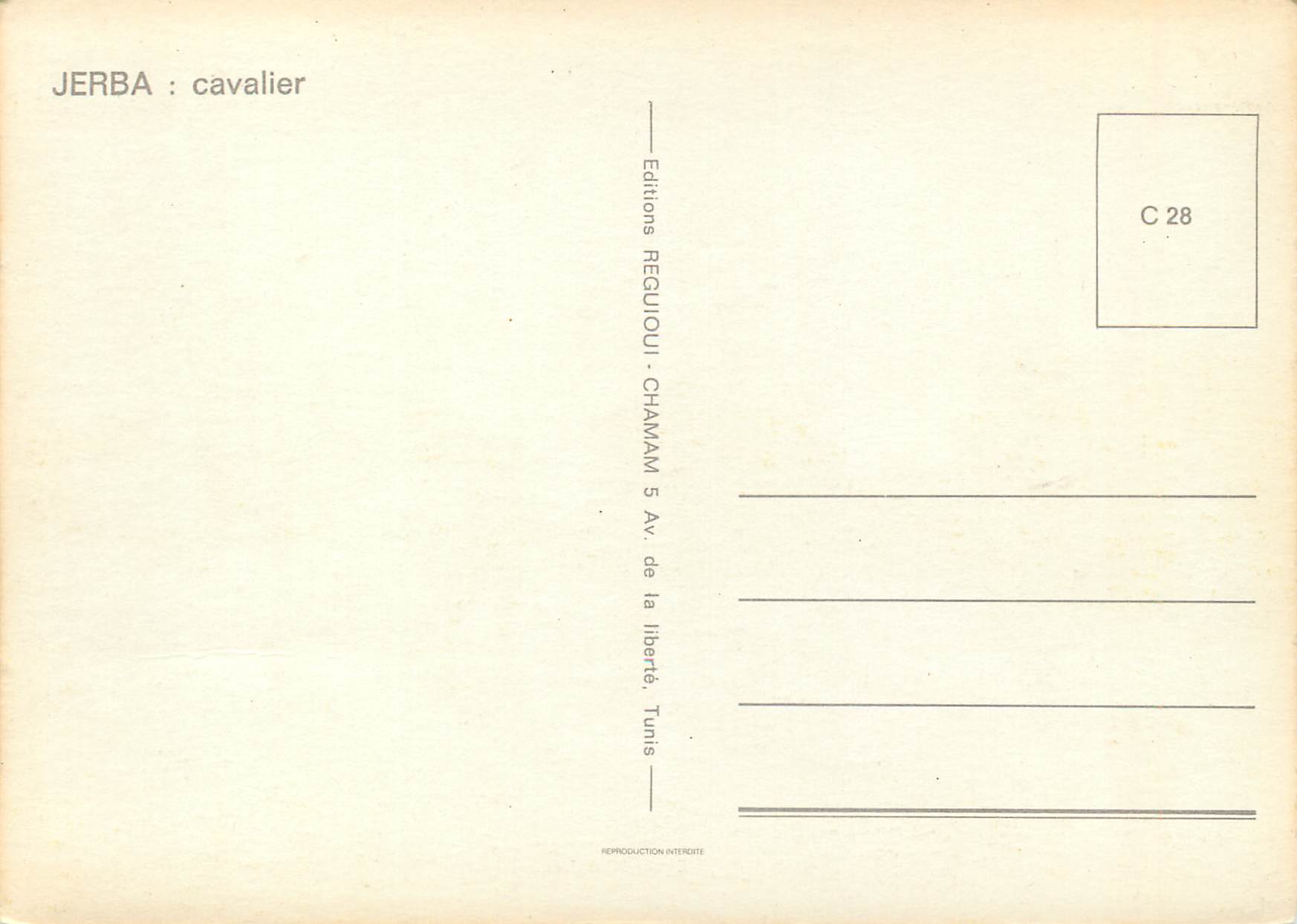 CPM Jerba cavalier  — Rückseite