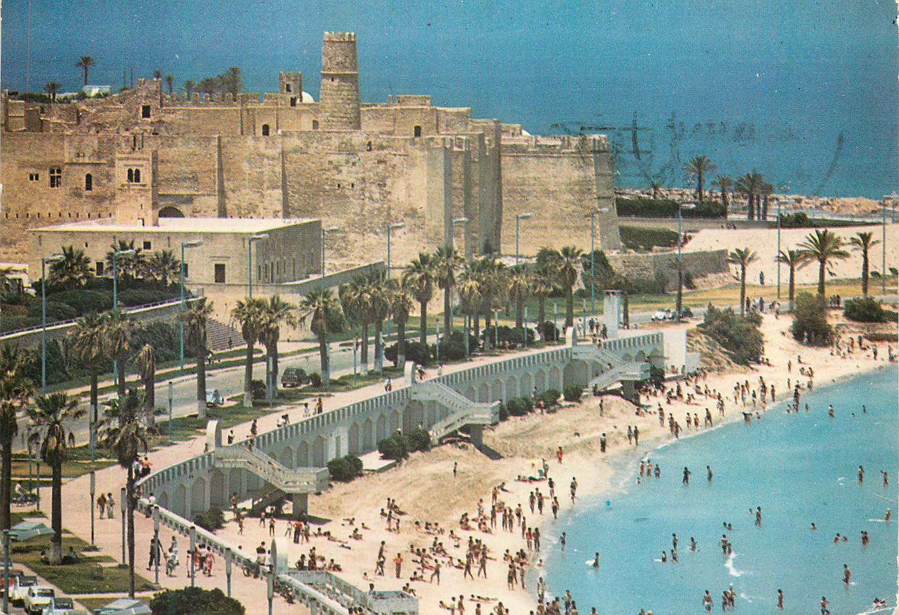 CPM Tunisie Monastir Le Ribat et la plage 