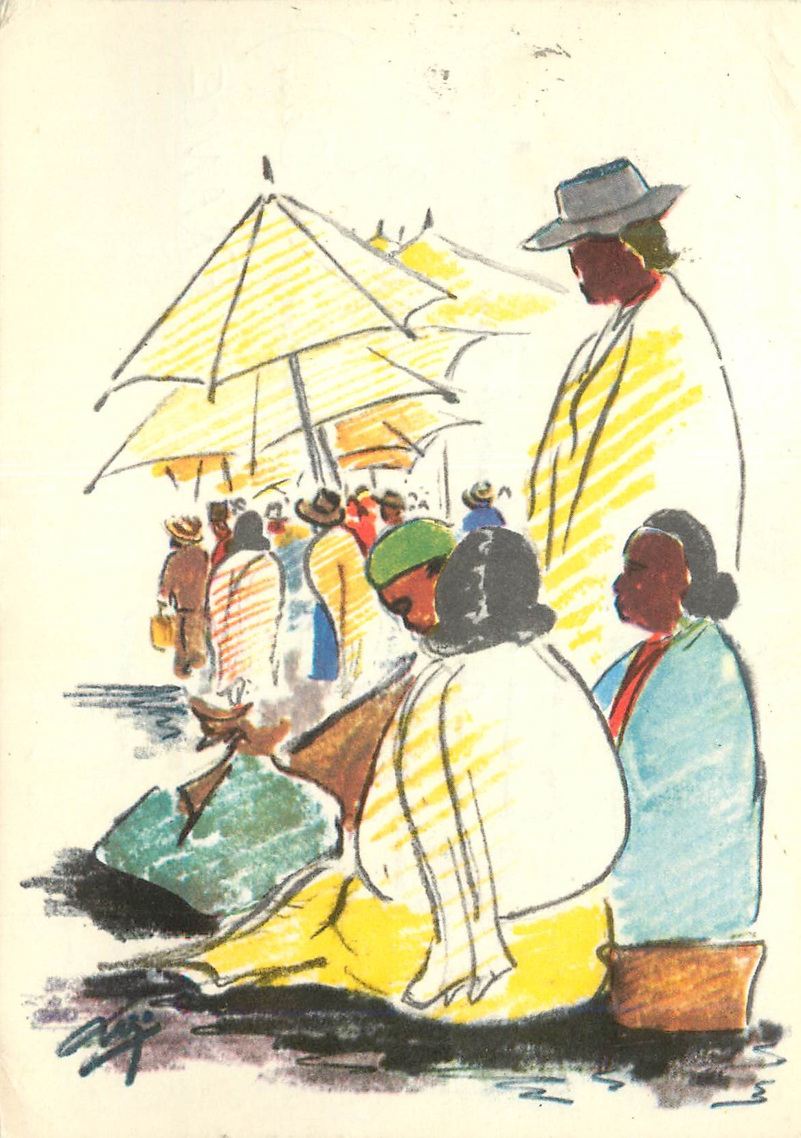 CPM Madagascar Scenes de Marche 