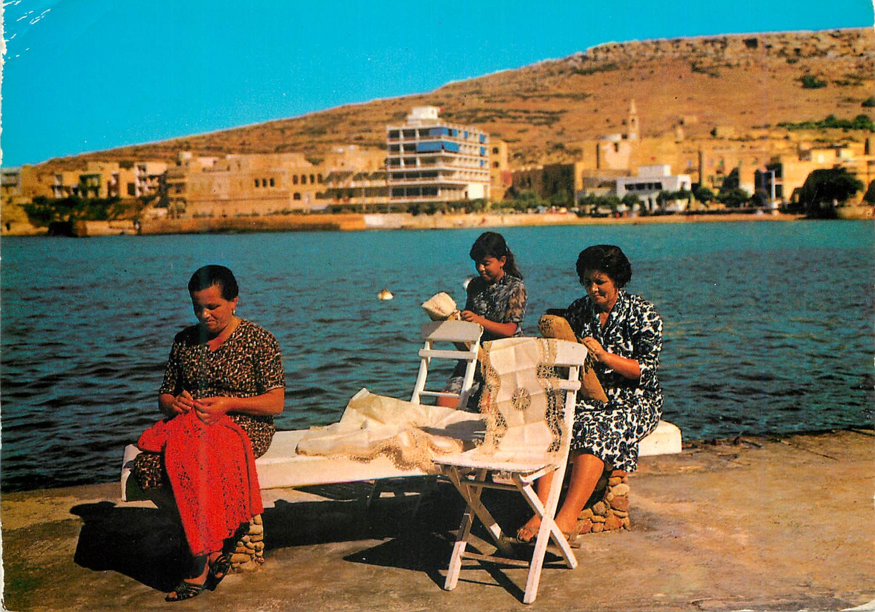 CPM Gozo Marsalforn Bay Gozitan women crochet and lace making 
