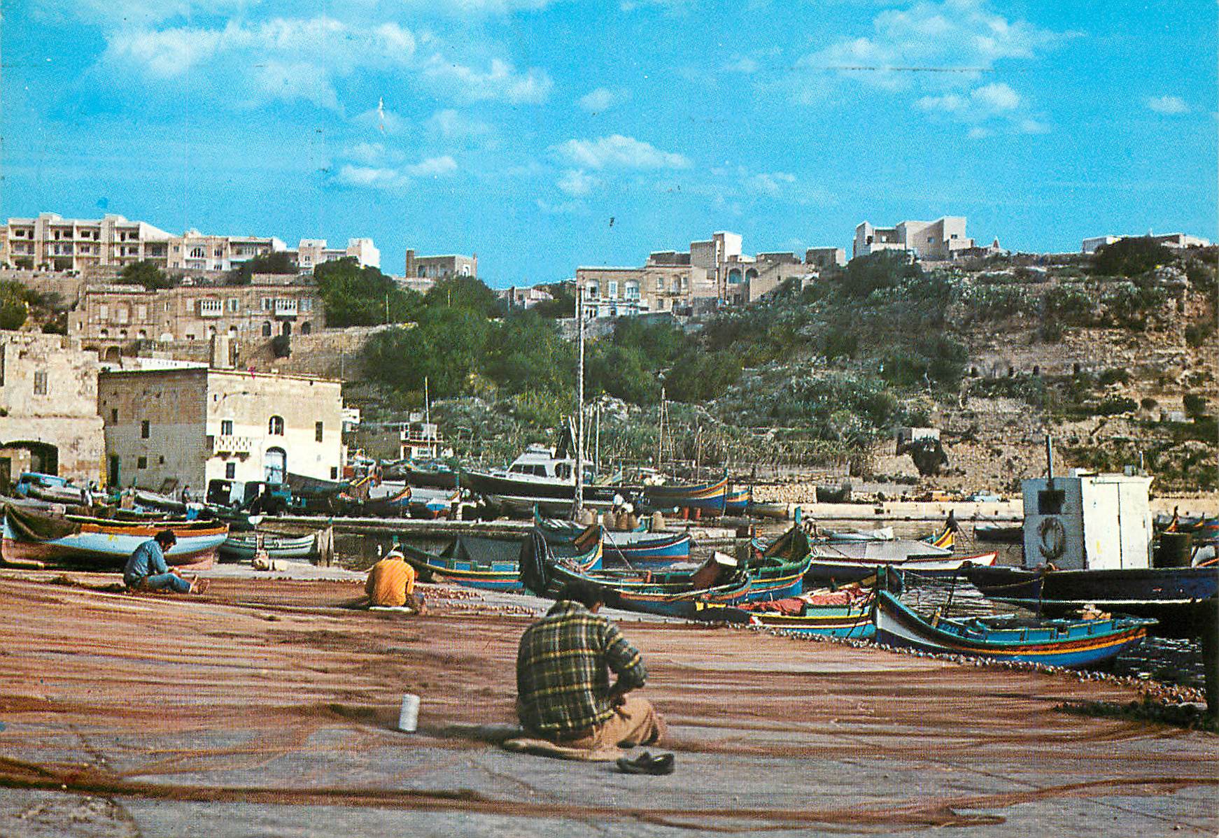 Pêcheurs au port de Mgarr — Gozo, Malte — ABC Press Ltd