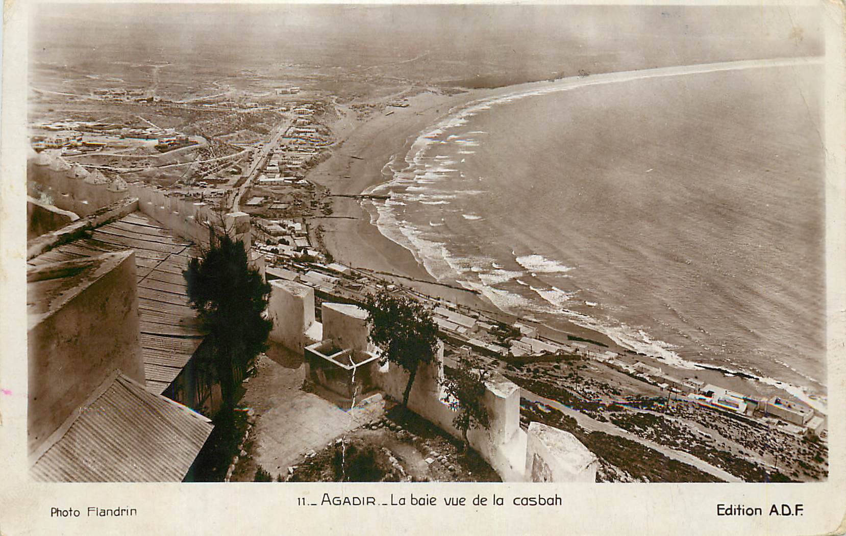CPA Agadir La baie vue de la casbah 