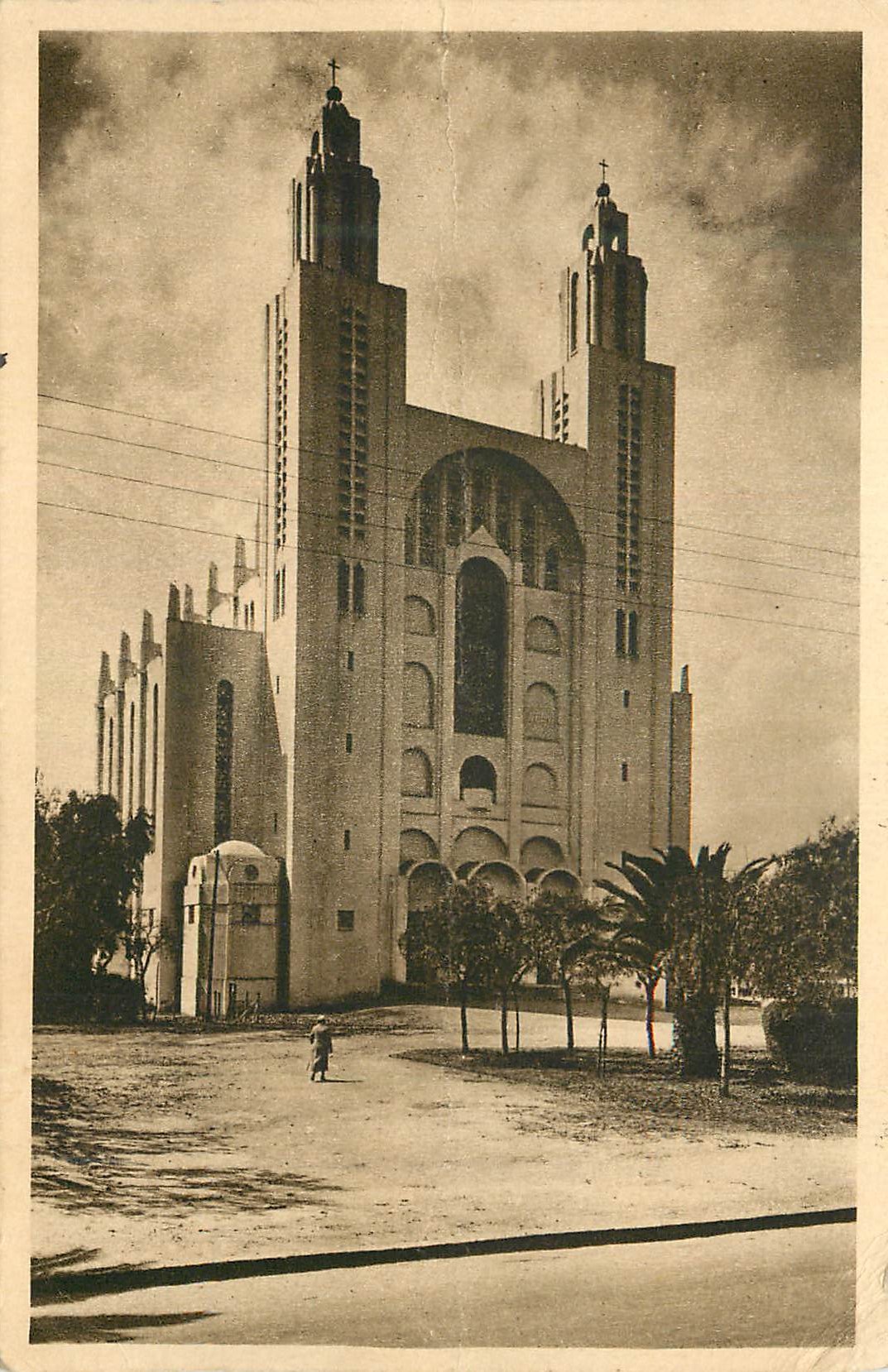 CPA Casablanca Eglise du Sacre Coeur 