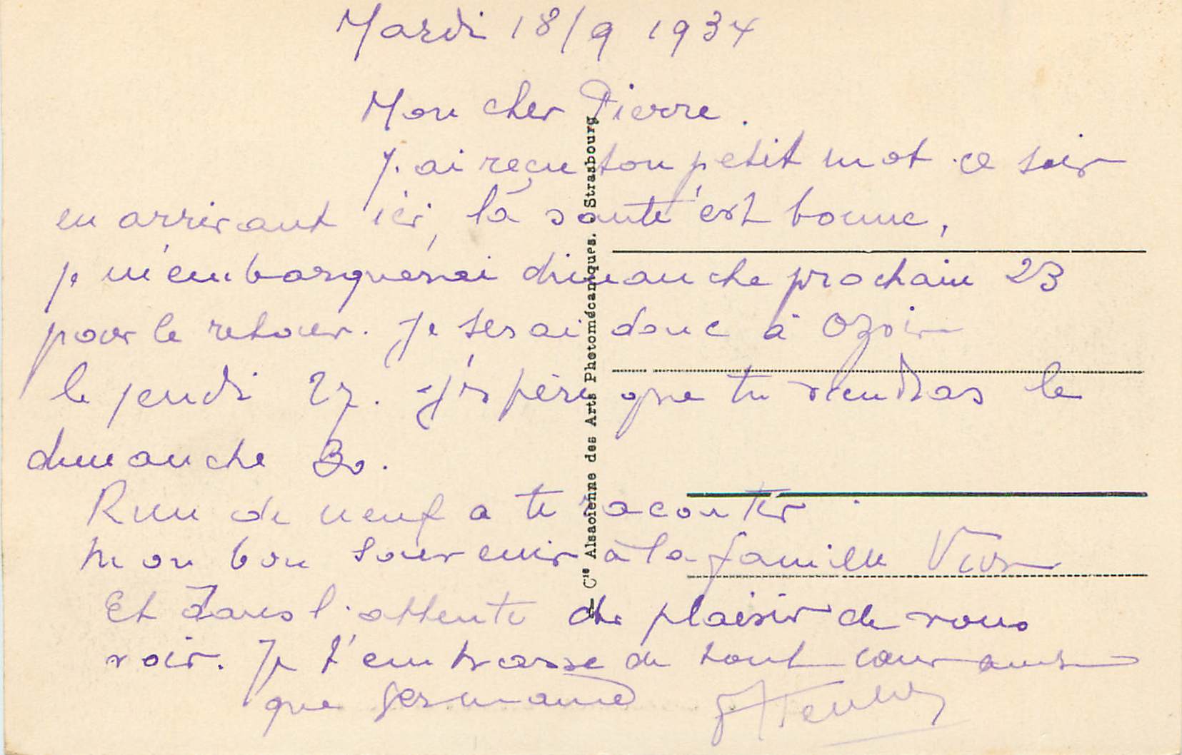 CPA Casablanca Boulevard de la Gare  — Verso