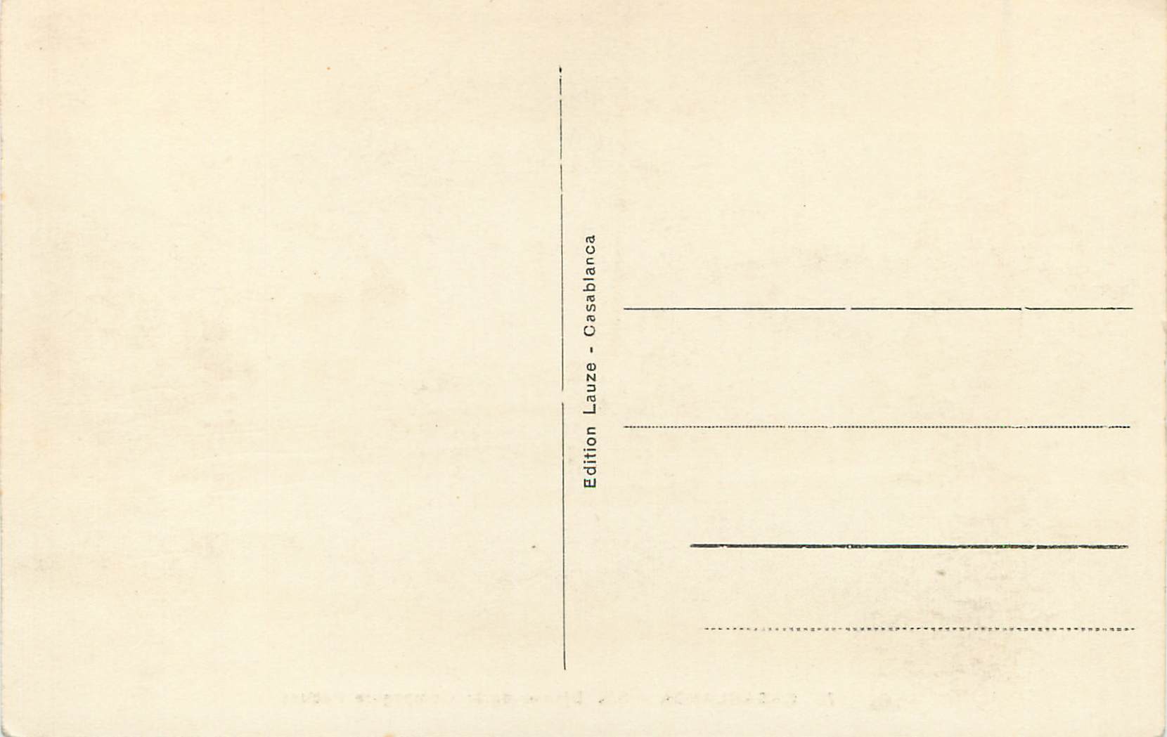 CPA Casablanca Djenne de la Compagnie Paquet  — Verso