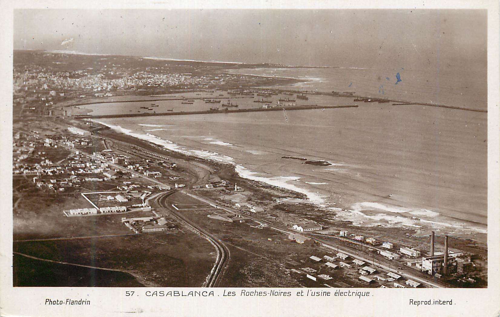 CPA Casablanca Les Roches Noires et l'Usine electrique 