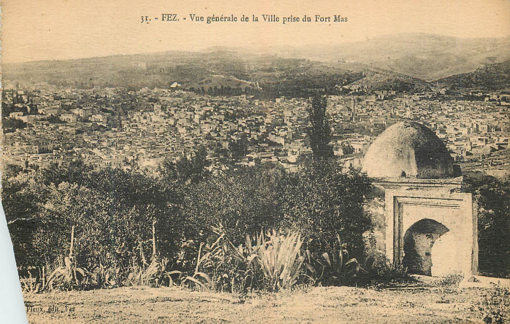 CPA Fez Vue generale de la Ville prise du Fort Mas 