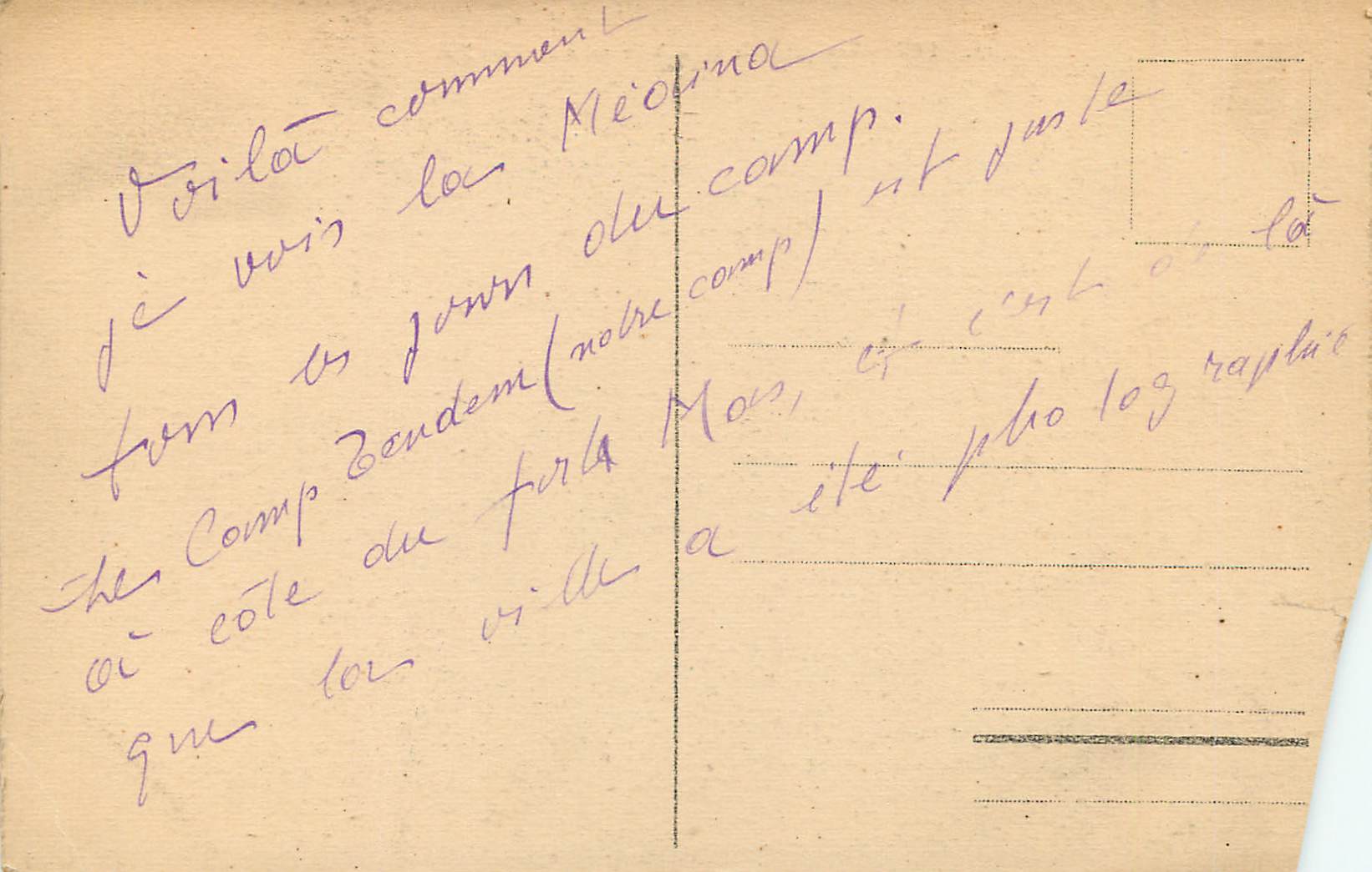 CPA Fez Vue generale de la Ville prise du Fort Mas  — Rückseite