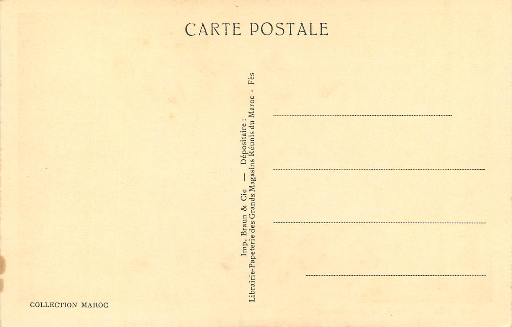 CPA Fes Porte de Bou Jeloud  — Rückseite