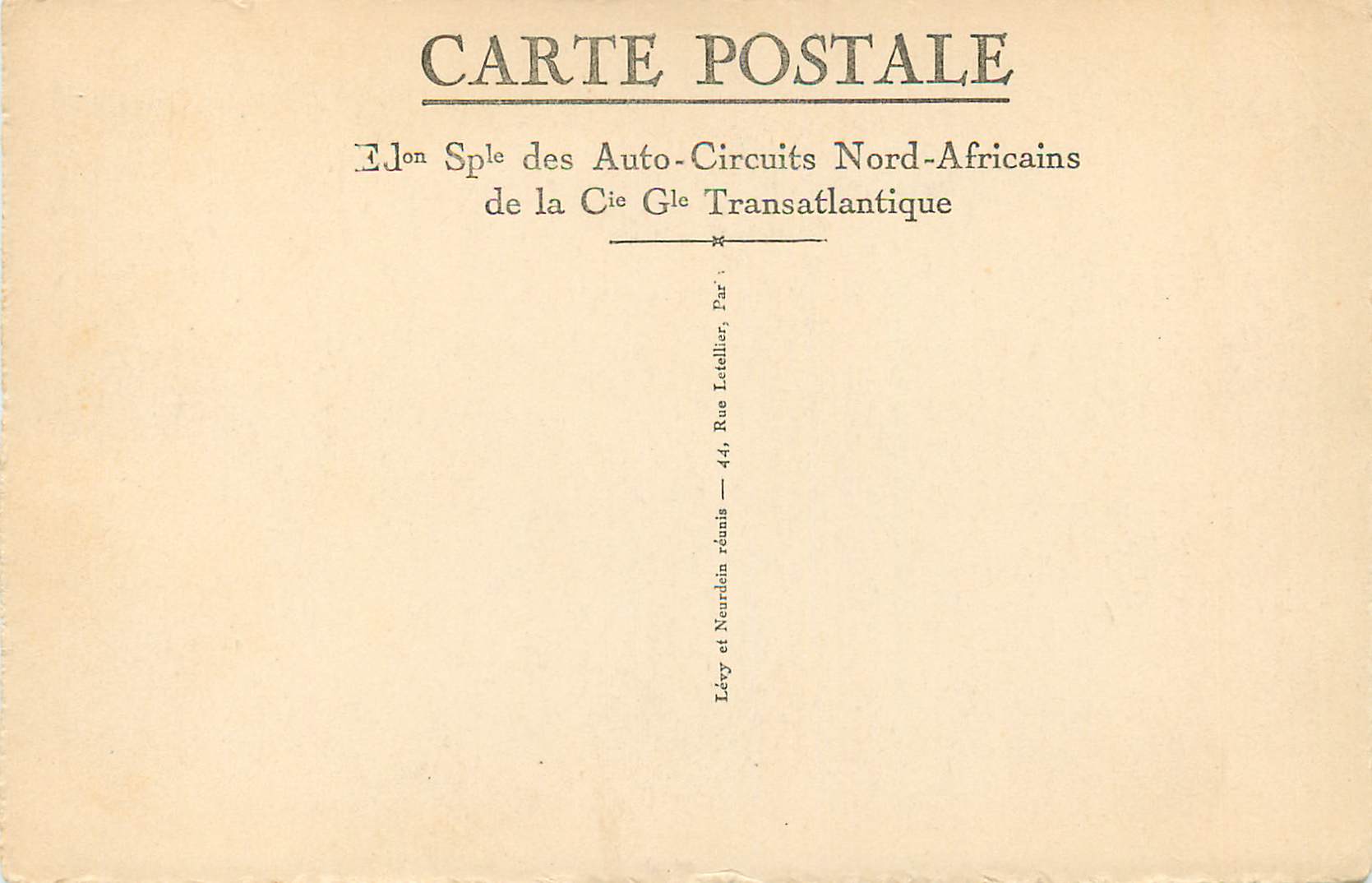 CPA Fes Allee d'Aloes et les ruines des Merinides  — Rückseite