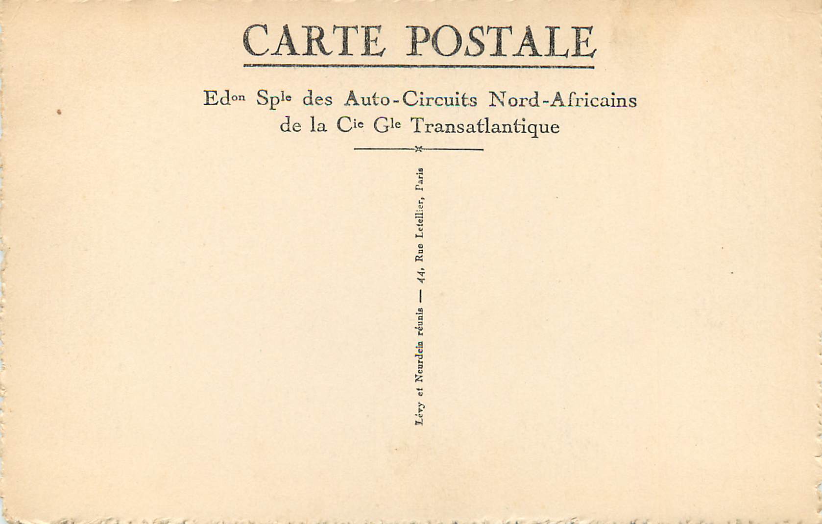 CPA Fes Place et fontaine Nejjarine  — Rückseite