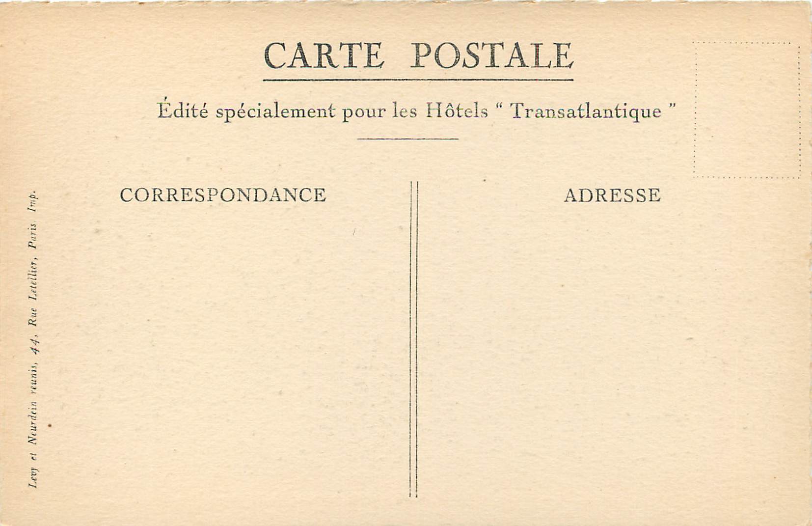 CPA Rabat Fete musulmane au cimetiere El Alou situe dans l Hotel Transatlantique  — Rückseite