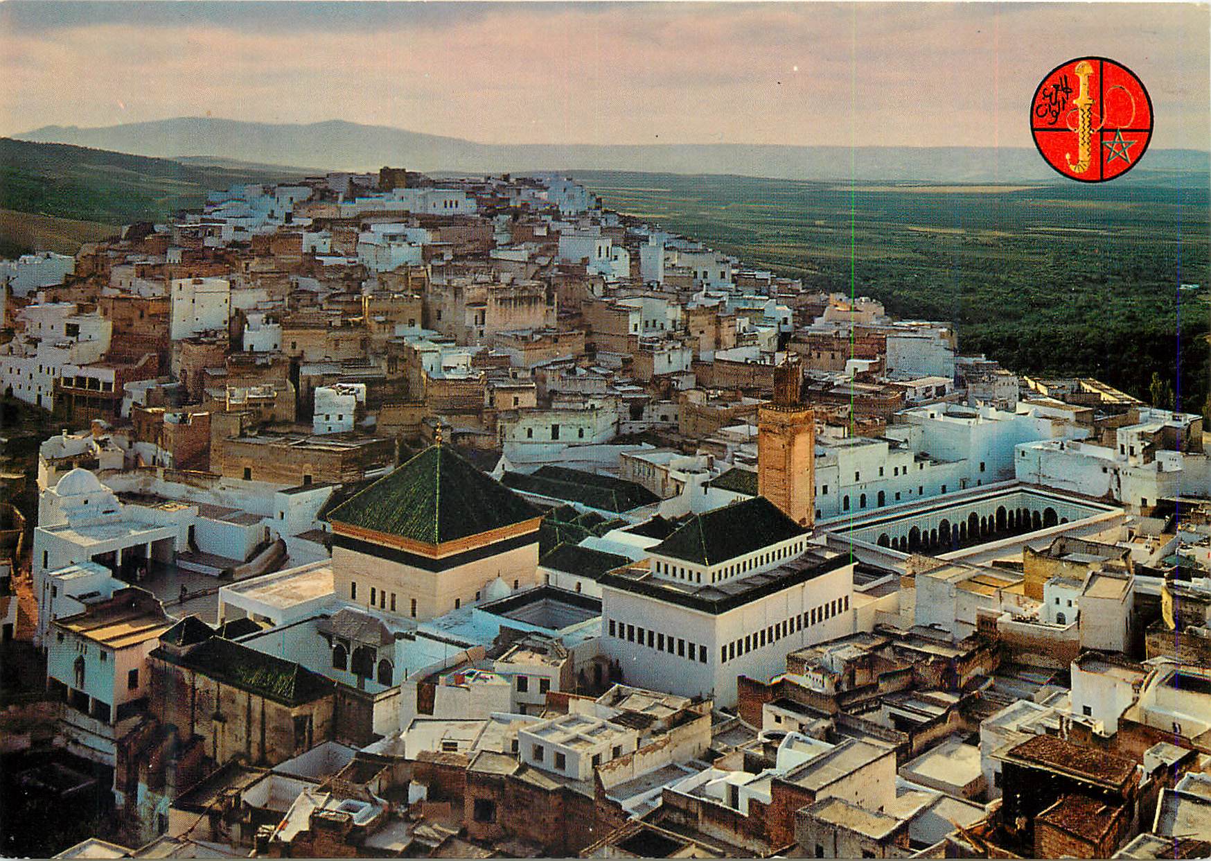CPM Moulay Idriss Une des Villes Saintes de I Islam La plus veneree du Maroc Vue sur le Mausolee Moulay Idriss 