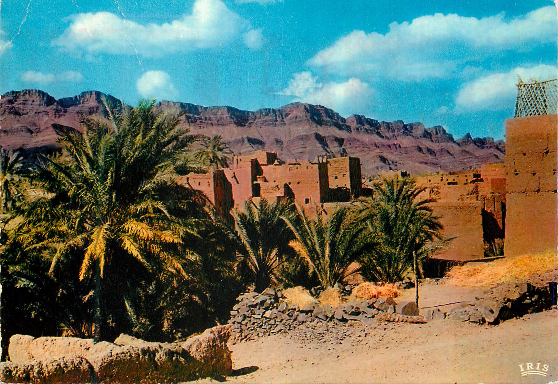 Kasbah dans la vallée du Draa — Sud Marocain — Éditions 'La Cigogne' IRIS