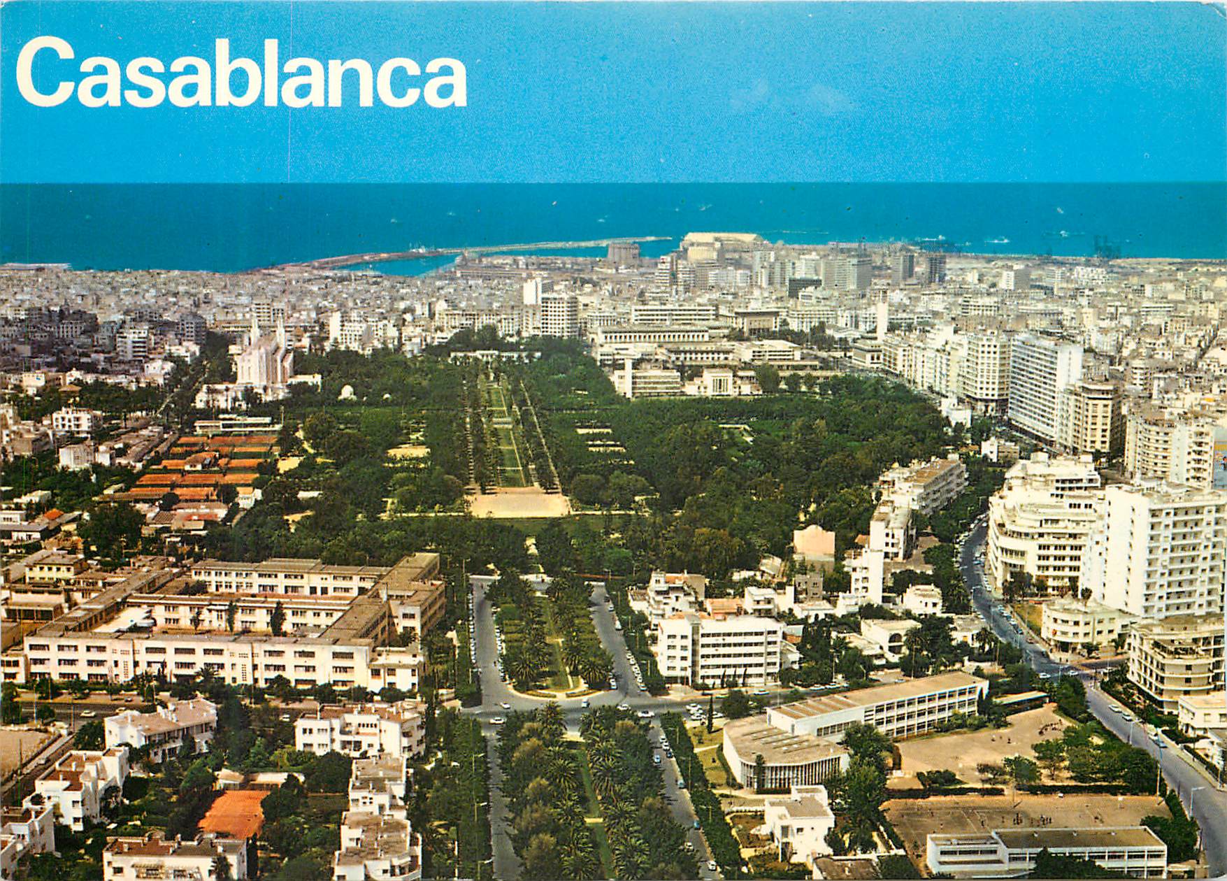 Casablanca — Vue aérienne du Parc de la Ligue Arabe